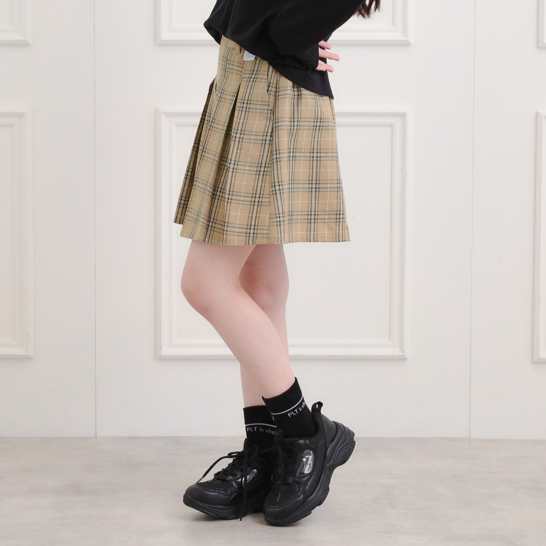 PINK-latte「インパン付プリーツスカート」|スカート|