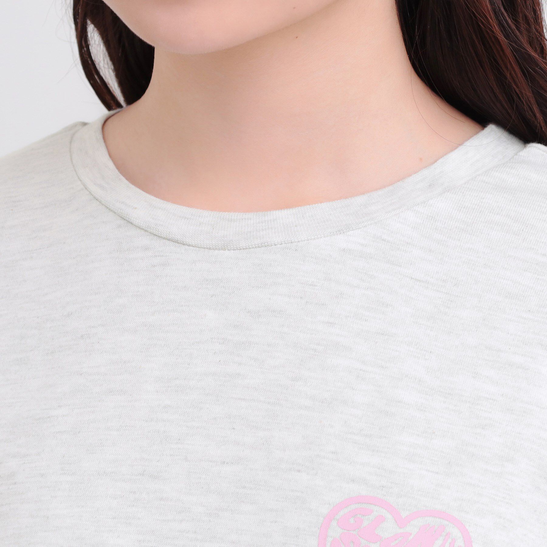 PINK-latte「メルトハートビッグチュニックロンT」|Tシャツ・カットソー|