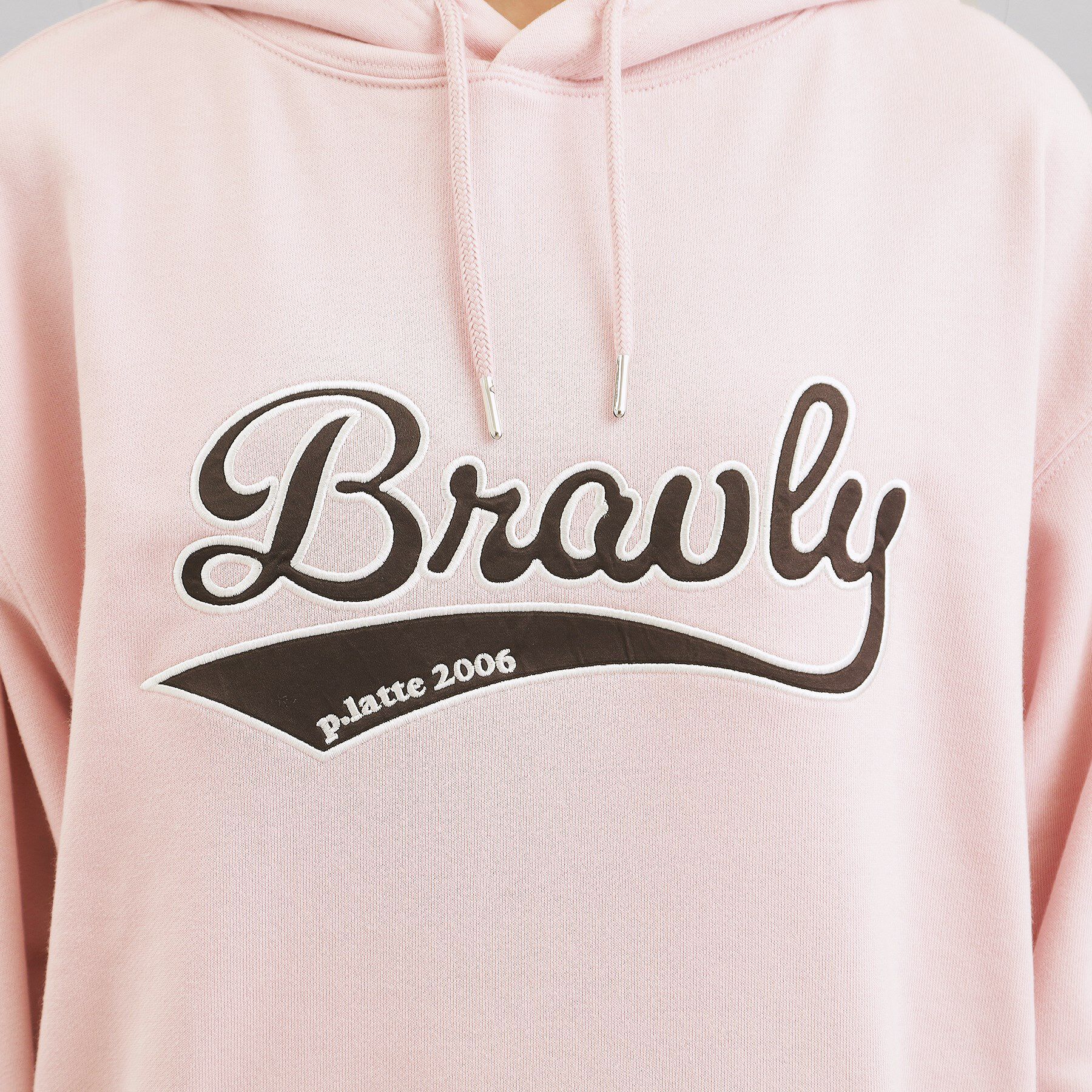 PINK-latte「サテンアップリケBIGパーカー」|パーカー|