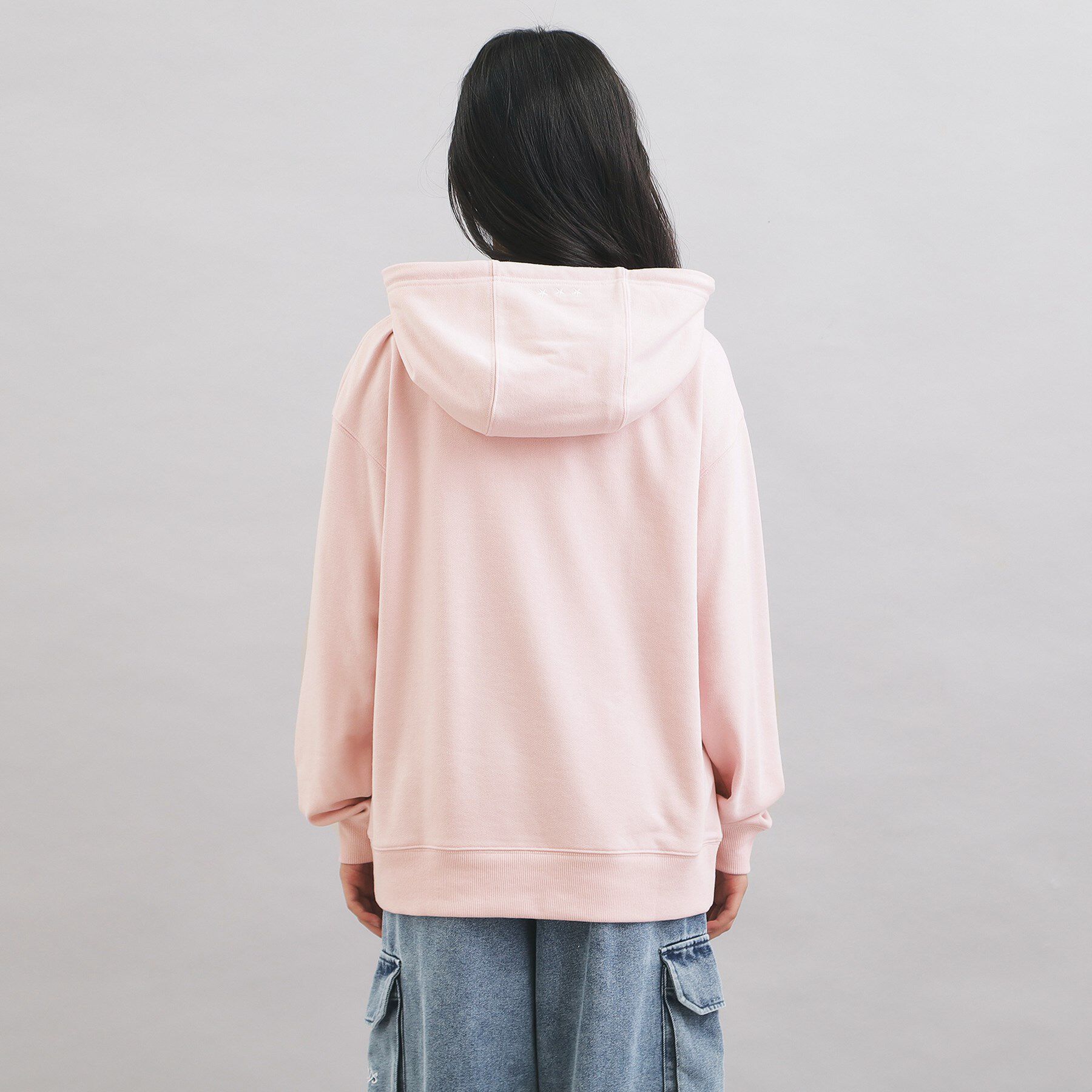 PINK-latte「サテンアップリケBIGパーカー」|パーカー|