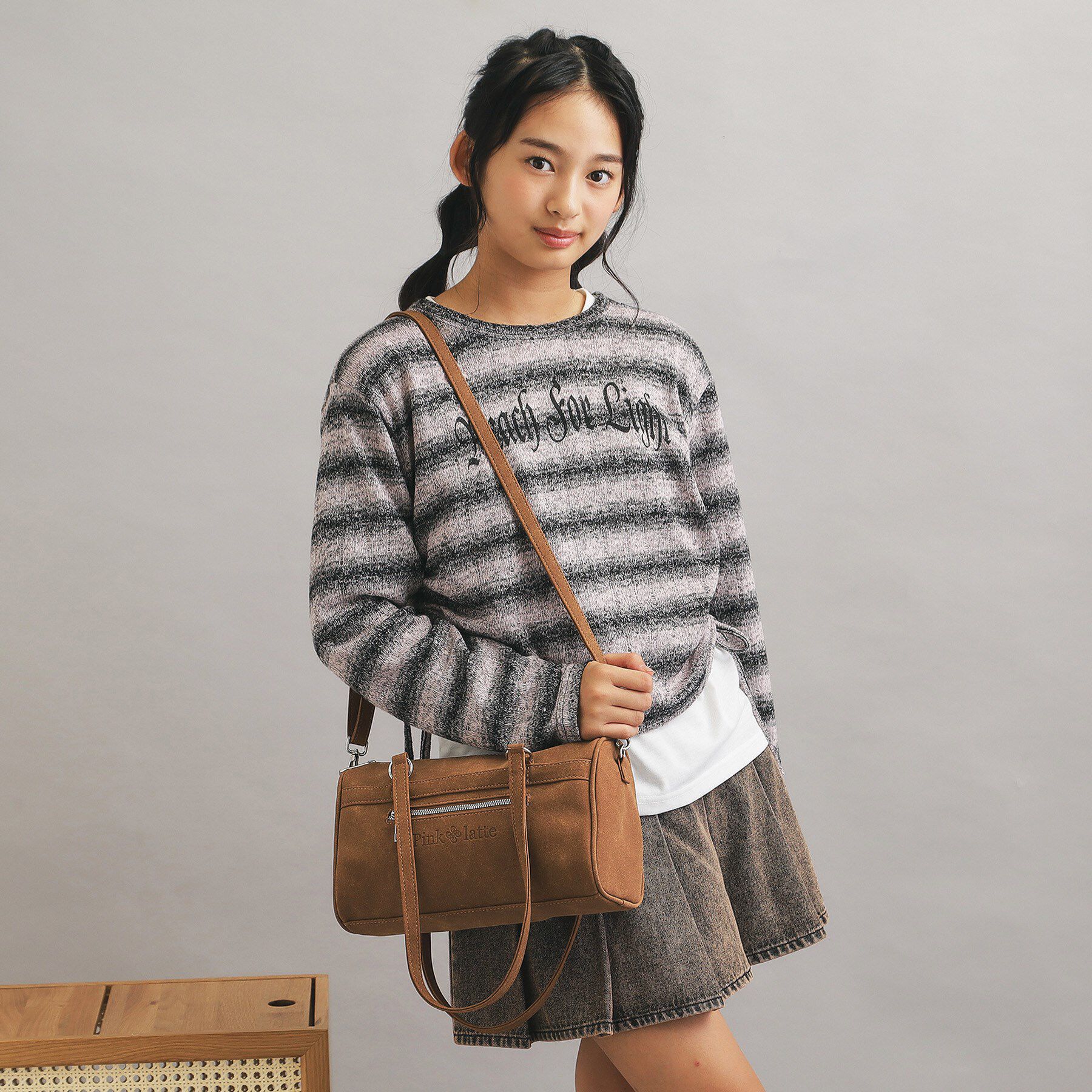 PINK-latte「【2WAY】ロングハンドルショルダーバッグ」|ショルダー・メッセンジャー|