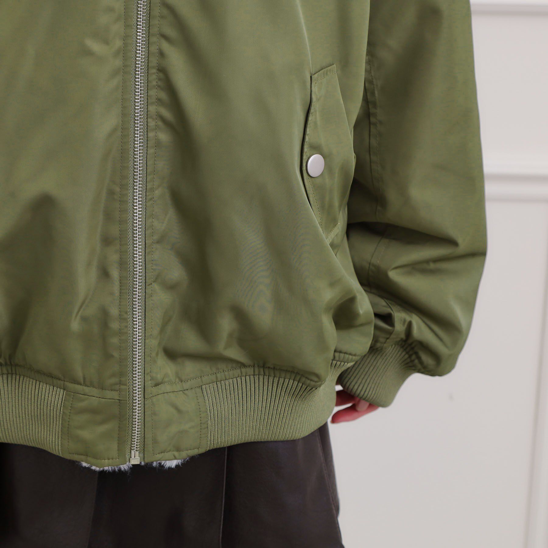 PINK-latte「リバーシブルフェイクファーブルゾン」|ブルゾン・スタジャン|