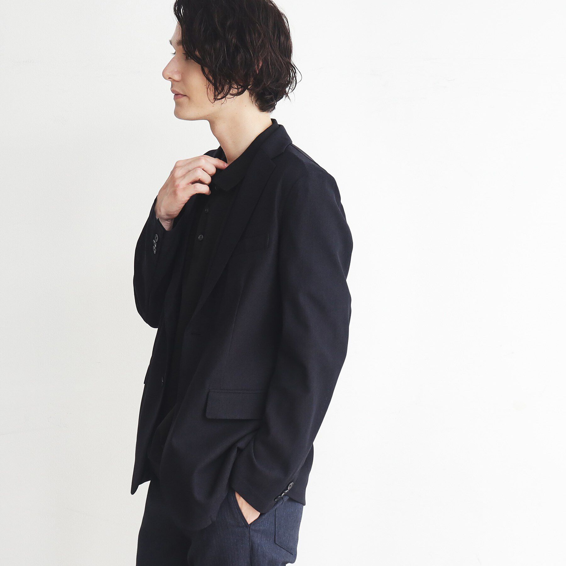 THE SHOP TK「【ヒルナンデス！で紹介】【速乾／通気性◎／セットアップ可】シャリルジャージジャケット」|テーラードジャケット|