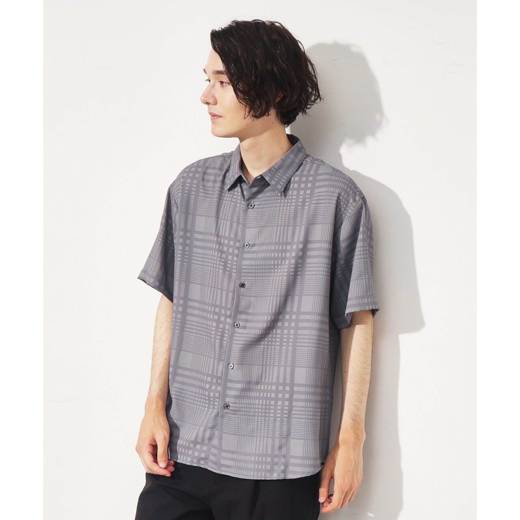 THE SHOP TK「【10色展開】プリントデザインシャツ チェック／ブロッキング／マーブル／ブラシアート」|シャツ・ブラウス|