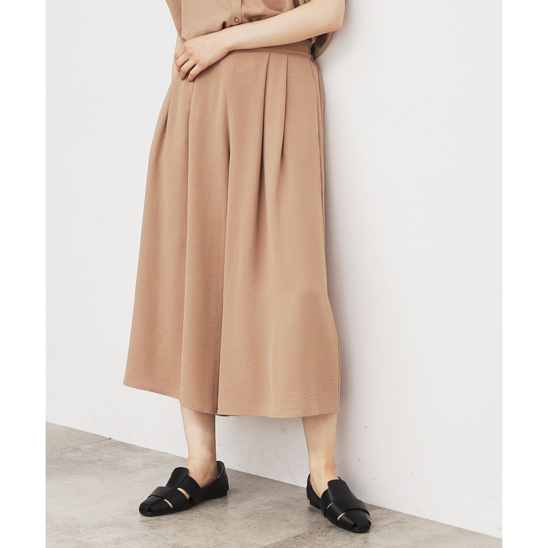 THE SHOP TK「【涼しい！/シワになりにくい/吸水速乾/洗える】フレアスカートパンツ」|その他|