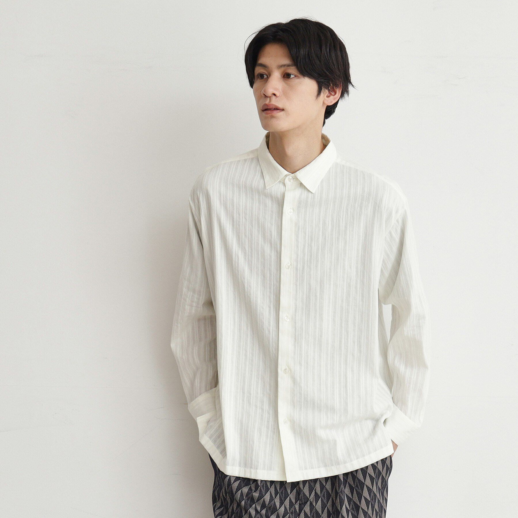 THE SHOP TK「コットンレース長袖シャツ」|シャツ・ブラウス|