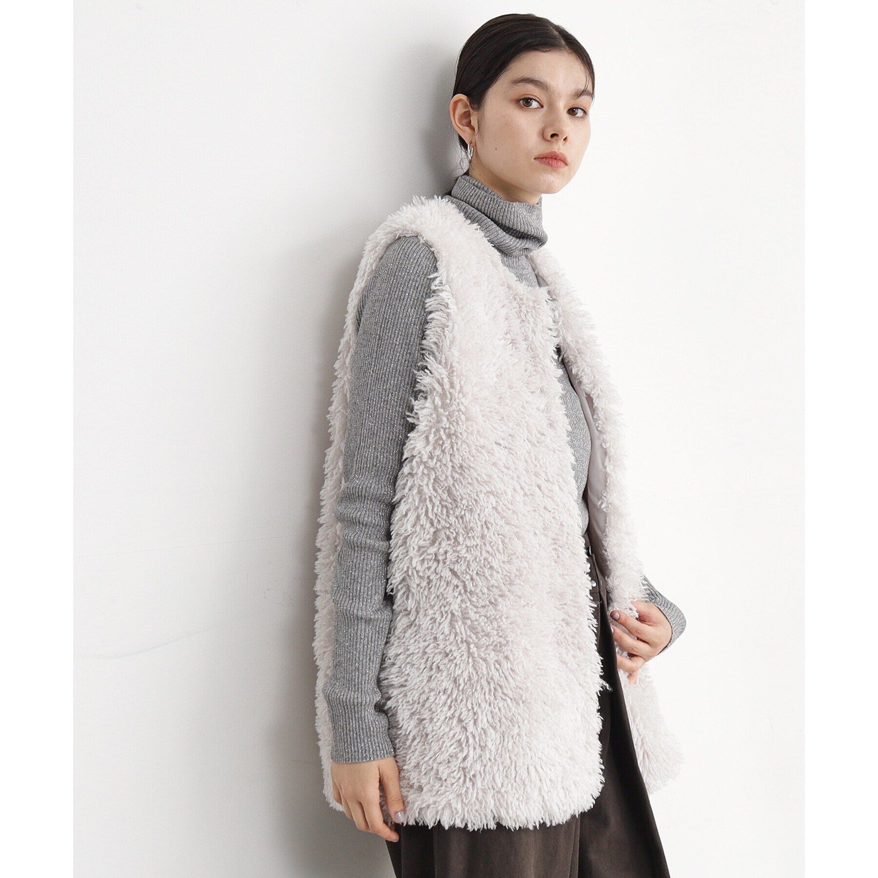 THE SHOP TK「【ヒルナンデス！で紹介】【旬なスタイル/ふわふわ】アソートファーベスト」|ベスト・ジレ|