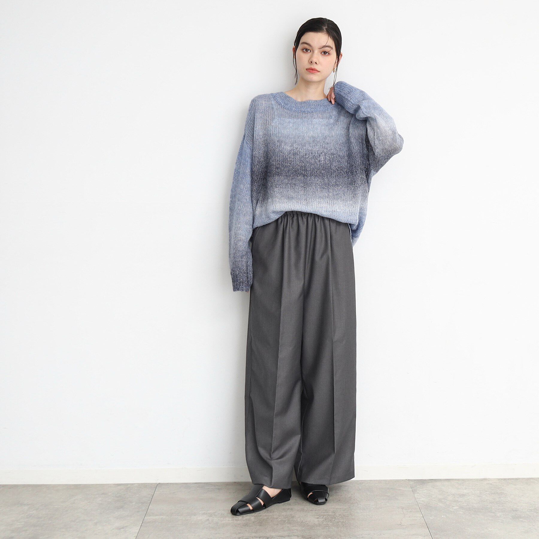 THE SHOP TK「ウエストフリルイージーワイドパンツ」|その他|
