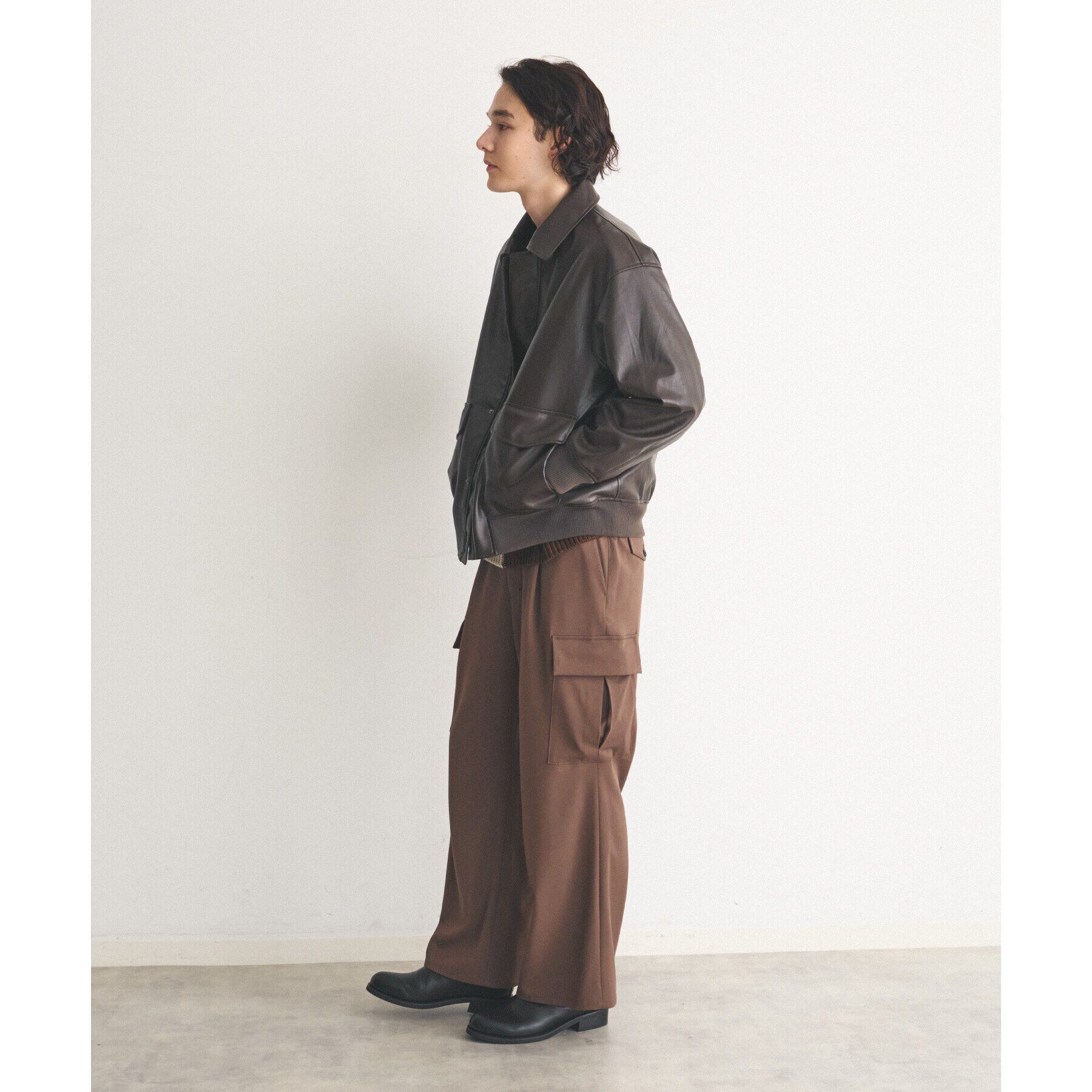 THE SHOP TK「ヴィンテージライクA2ブルゾン ビッグシルエット」|ブルゾン・スタジャン|