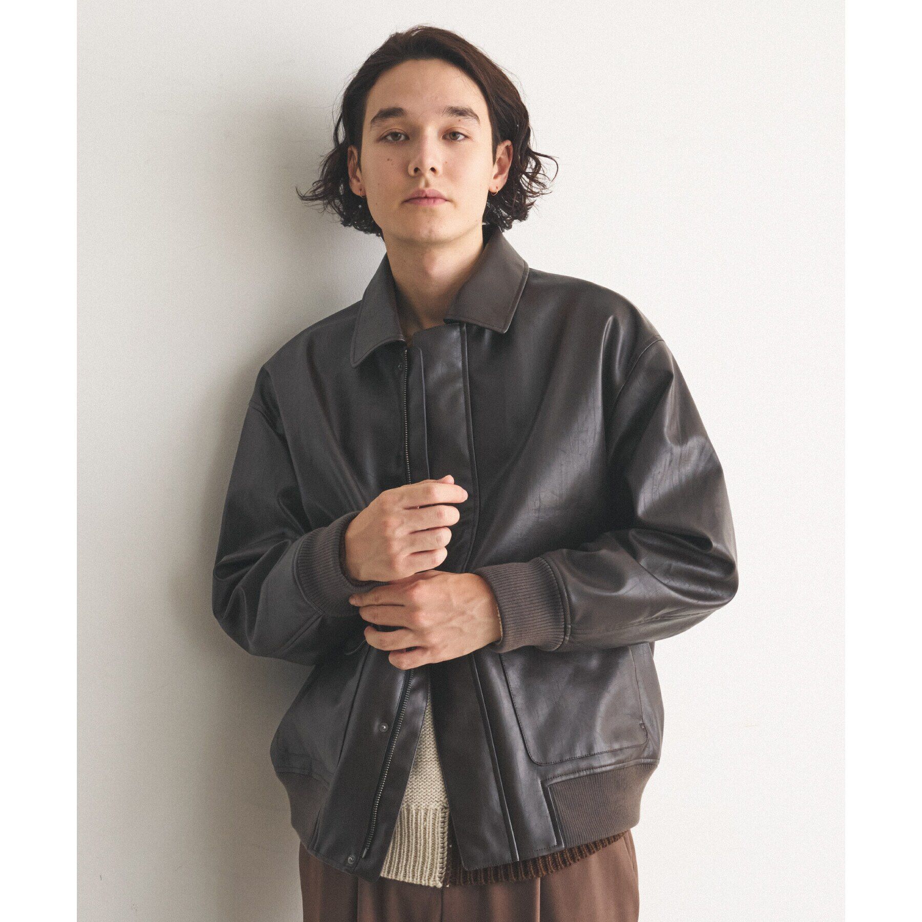 THE SHOP TK「ヴィンテージライクA2ブルゾン ビッグシルエット」|ブルゾン・スタジャン|