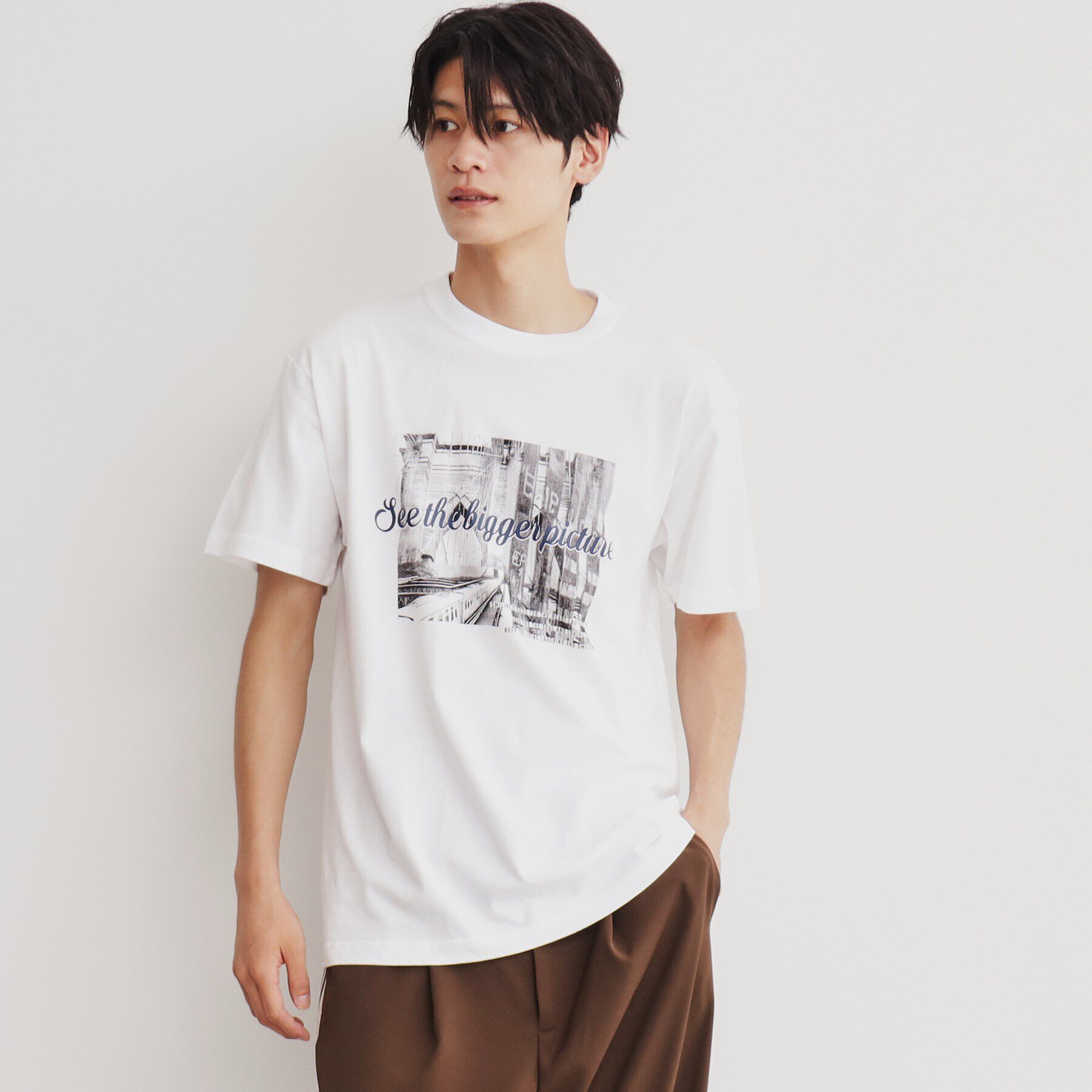 THE SHOP TK「プリントアソート半袖Tシャツ」|Tシャツ・カットソー|オフホワイト(603