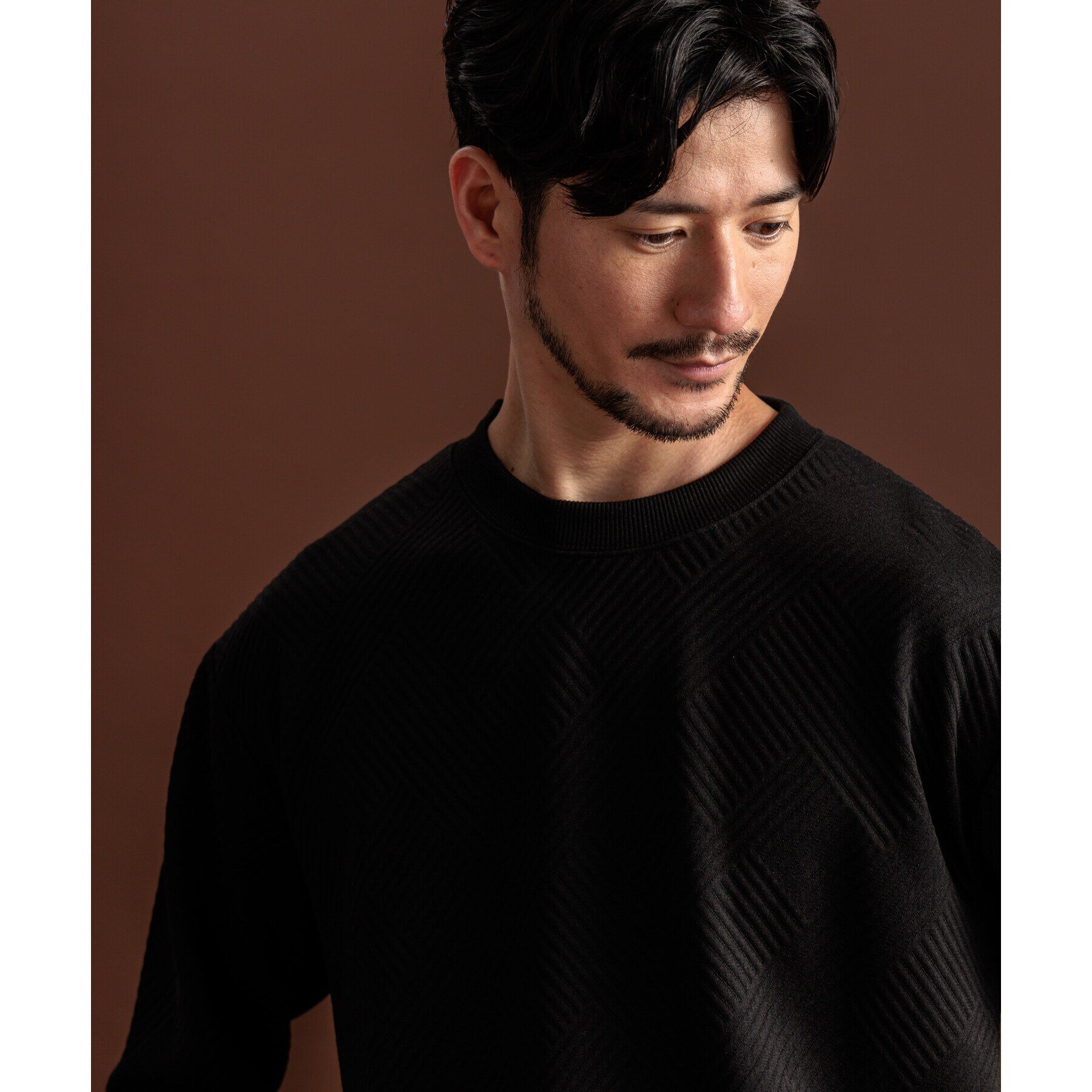 THE SHOP TK「ふくれキルティングプルオーバー」|Tシャツ・カットソー|ブラック(019)