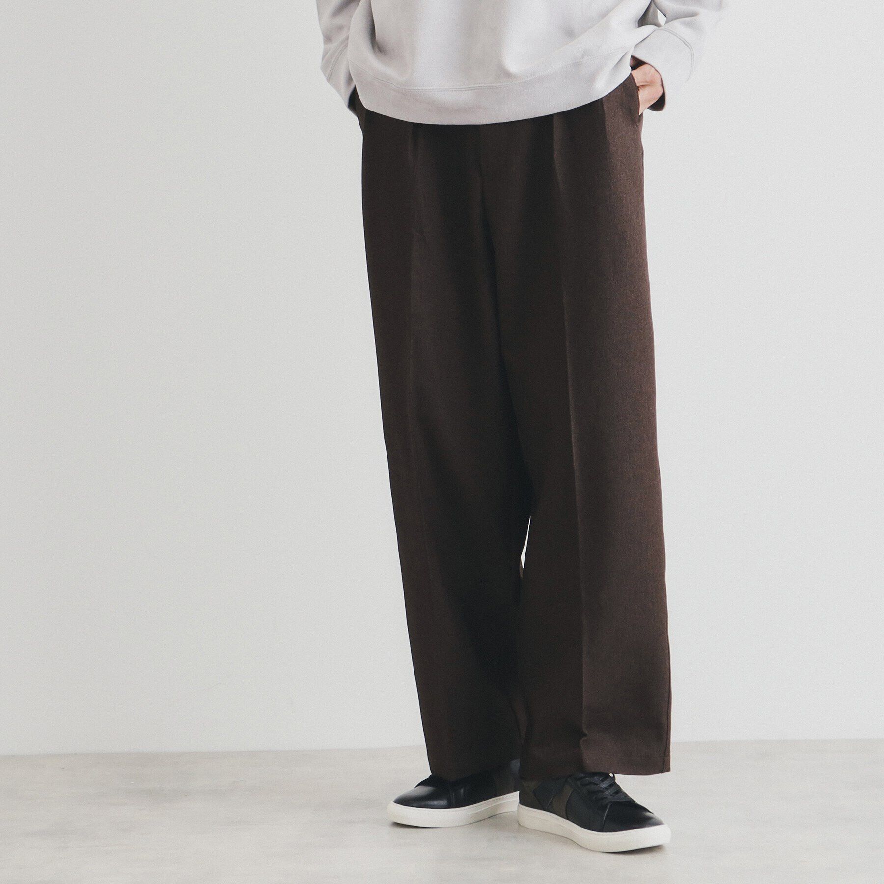 THE SHOP TK「ツータックワイドストレートスラックス ツイル／デニム」|その他|