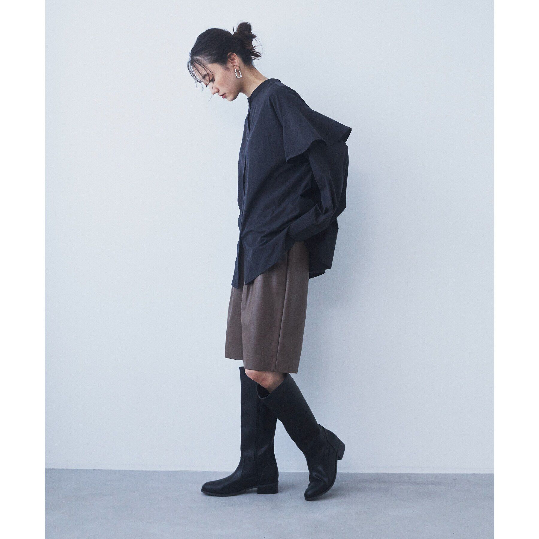 THE SHOP TK「【＠BAILA掲載】合皮ハーフパンツ」|その他|