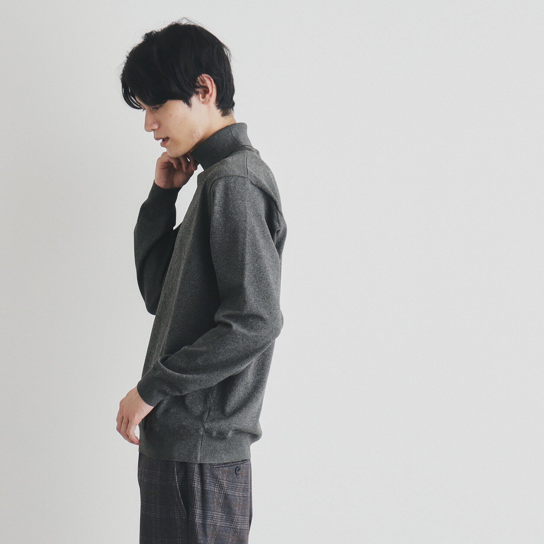 THE SHOP TK「ライトポリタートルニット」|ニット・セーター|