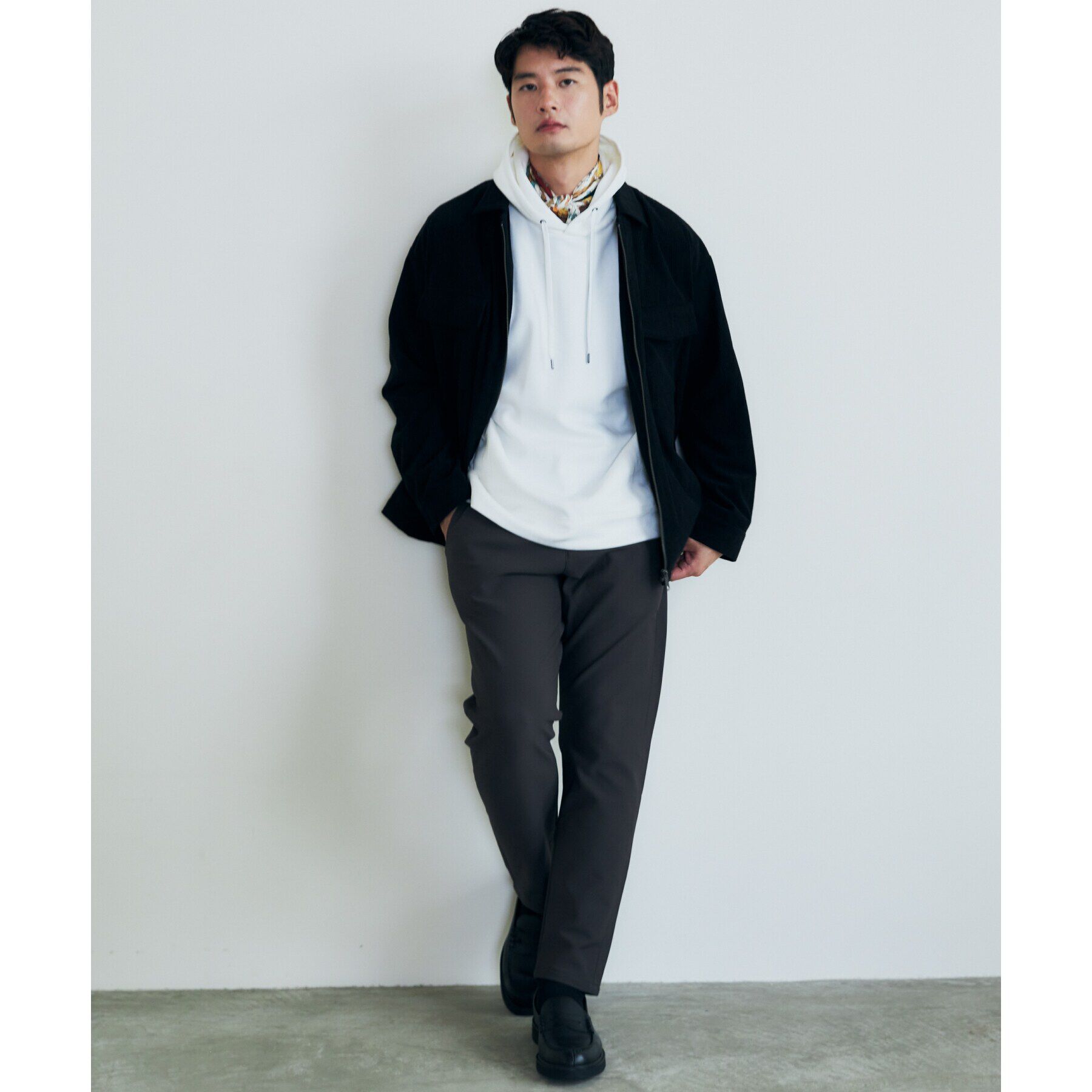 THE SHOP TK「杢スウェードタッチパーカー」|パーカー|