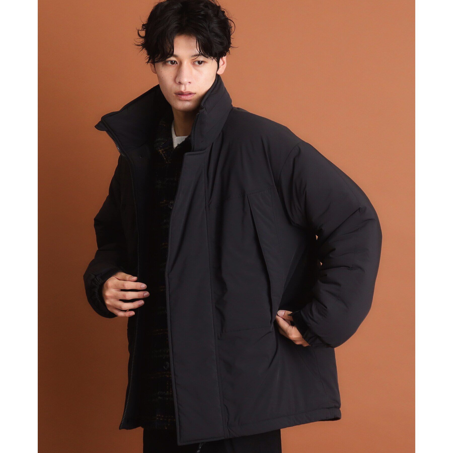 THE SHOP TK「モンスターパーカ ビッグシルエット／洗える」|ダウン|ブラック(019)