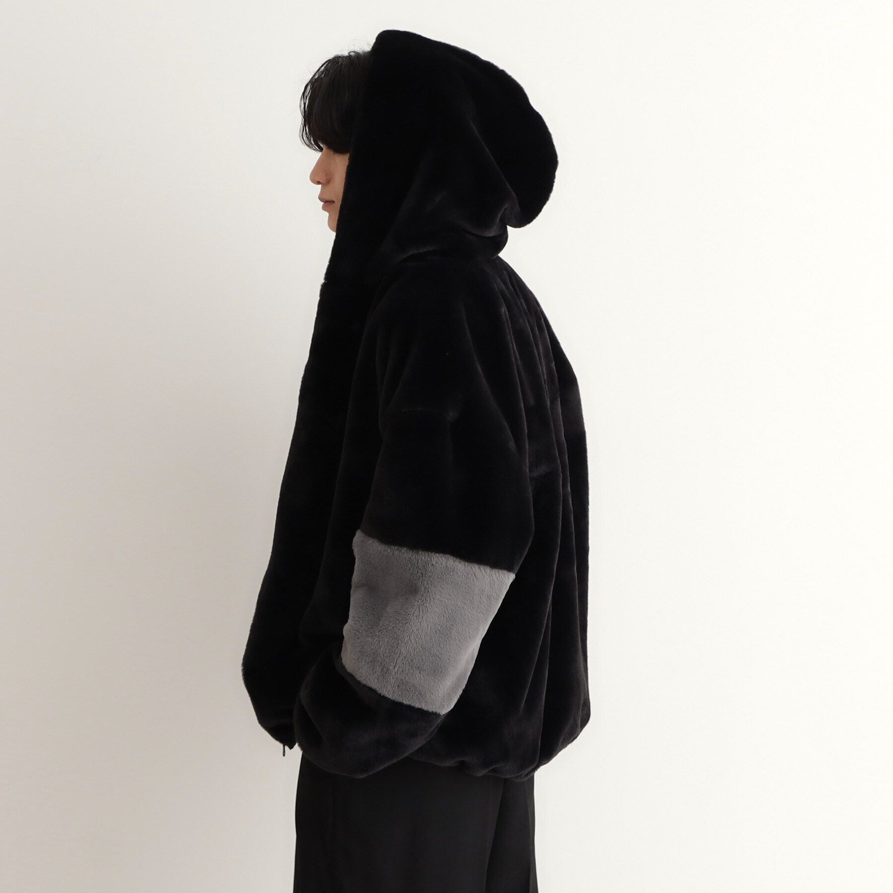 THE SHOP TK「フードフェイクファーブルゾン ユニセックス」|ブルゾン・スタジャン|