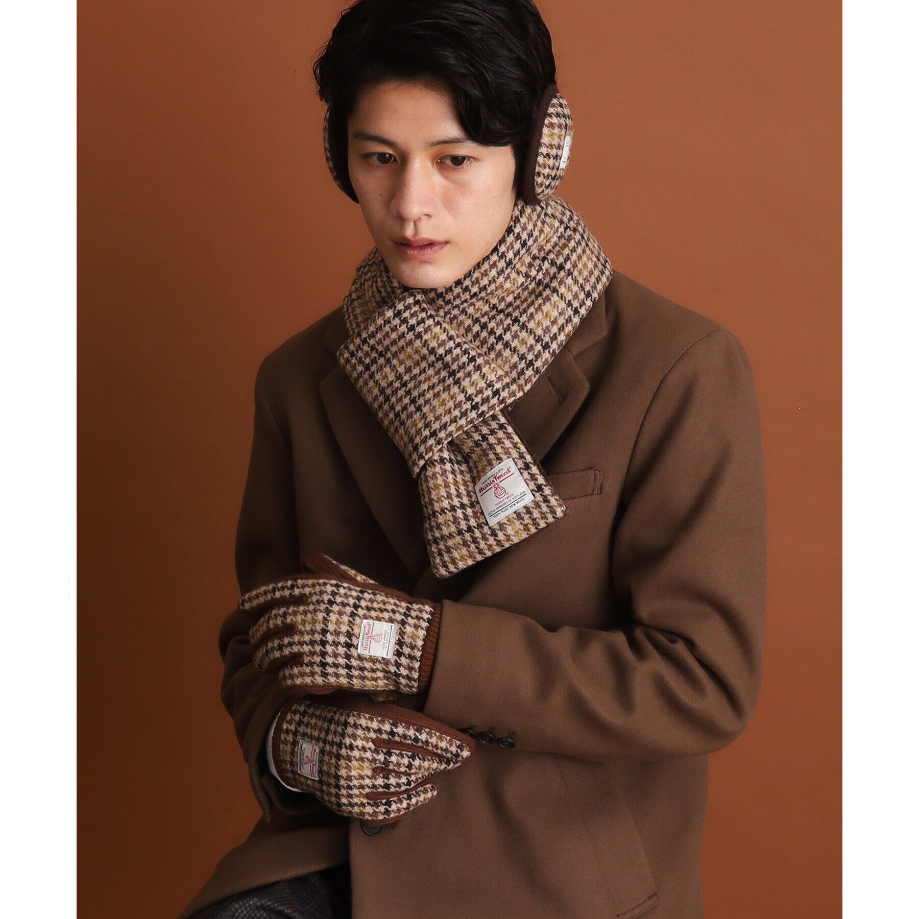 THE SHOP TK「【HARRIS TWEED／ハリスツイード】リブグローブ ON／OFF対応」|手袋|