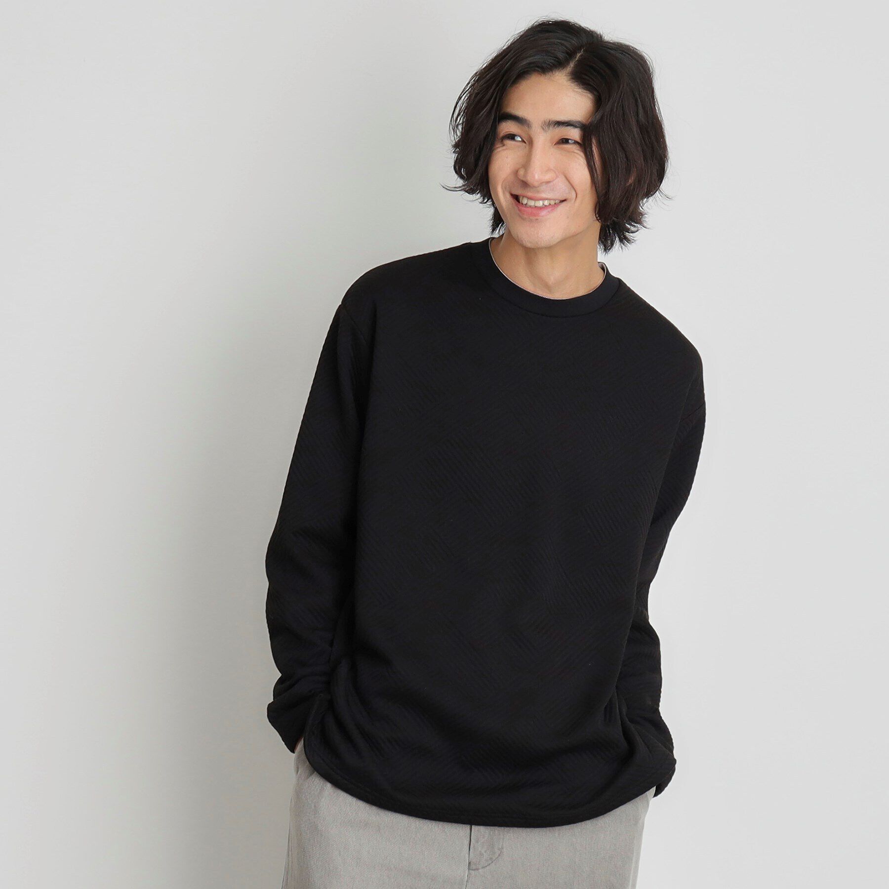 THE SHOP TK「ふくれキルティングフリースプルオーバー」|Tシャツ・カットソー|