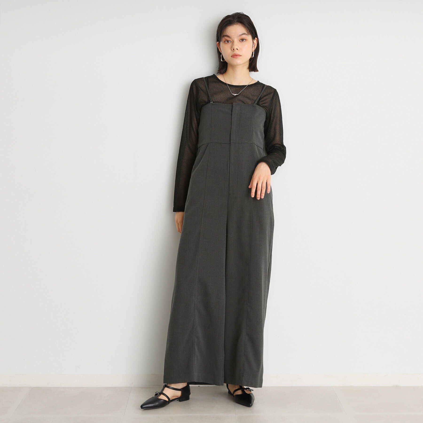 THE SHOP TK「ベルト付きベアサロペット」|オールインワン|