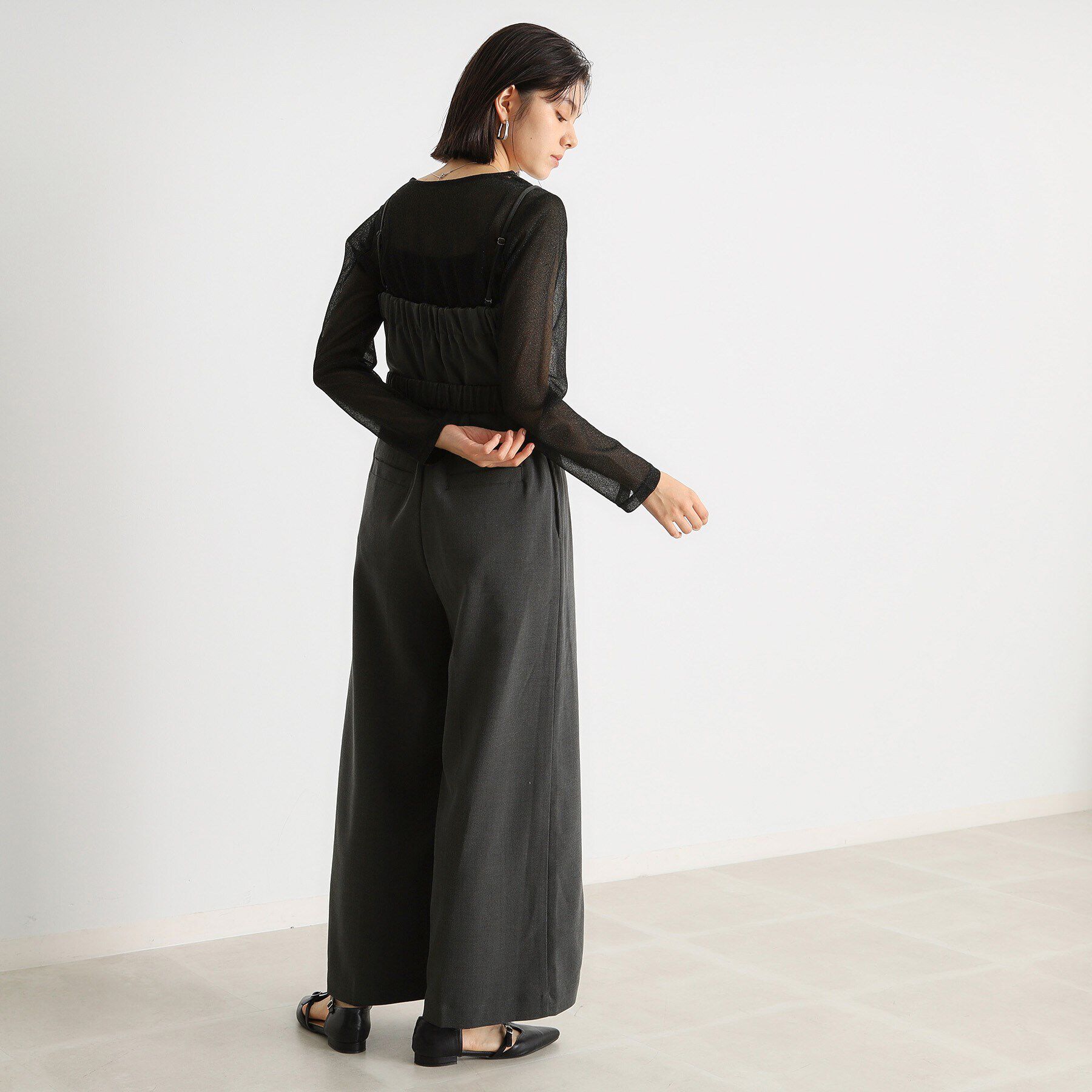 THE SHOP TK「ベルト付きベアサロペット」|オールインワン|