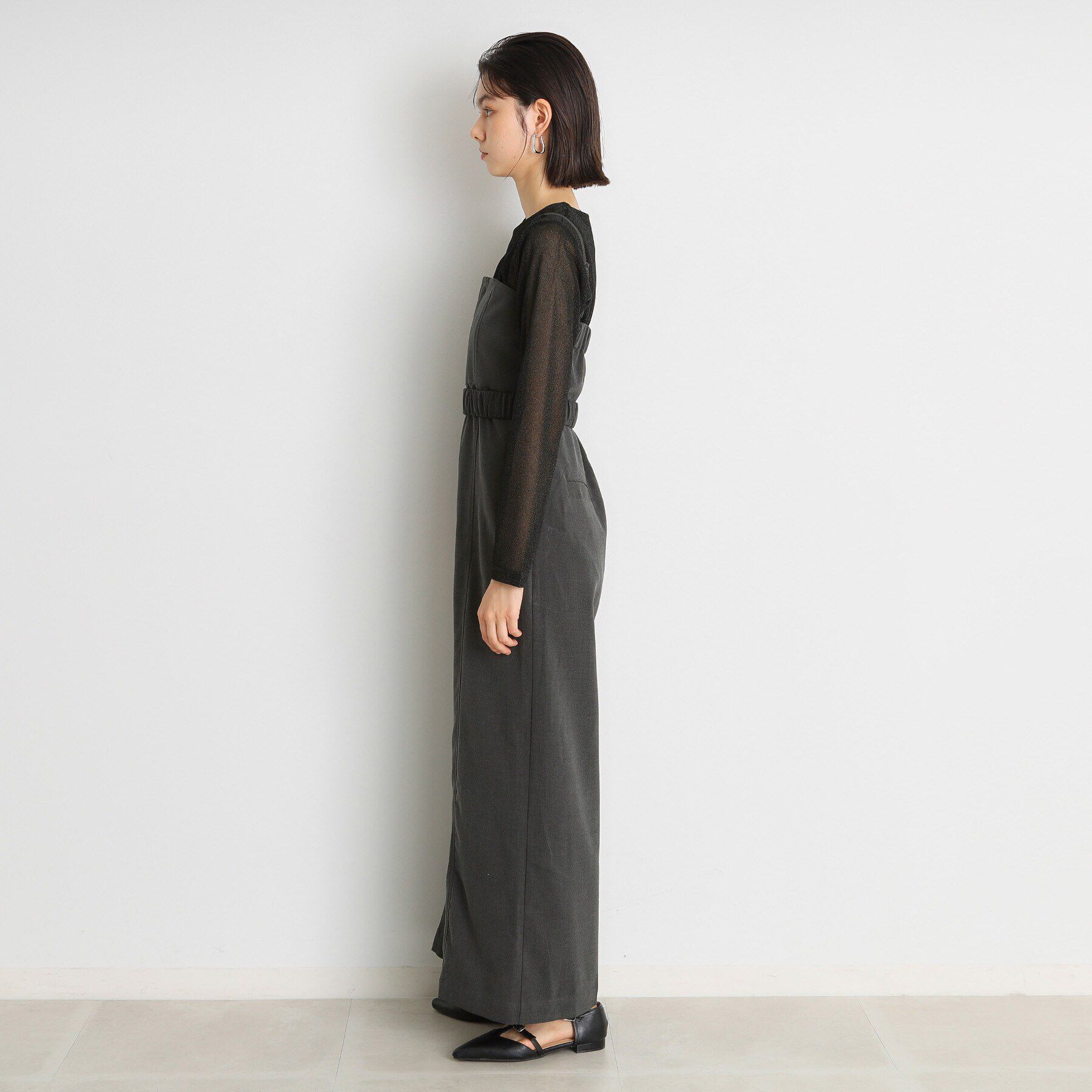 THE SHOP TK「ベルト付きベアサロペット」|オールインワン|