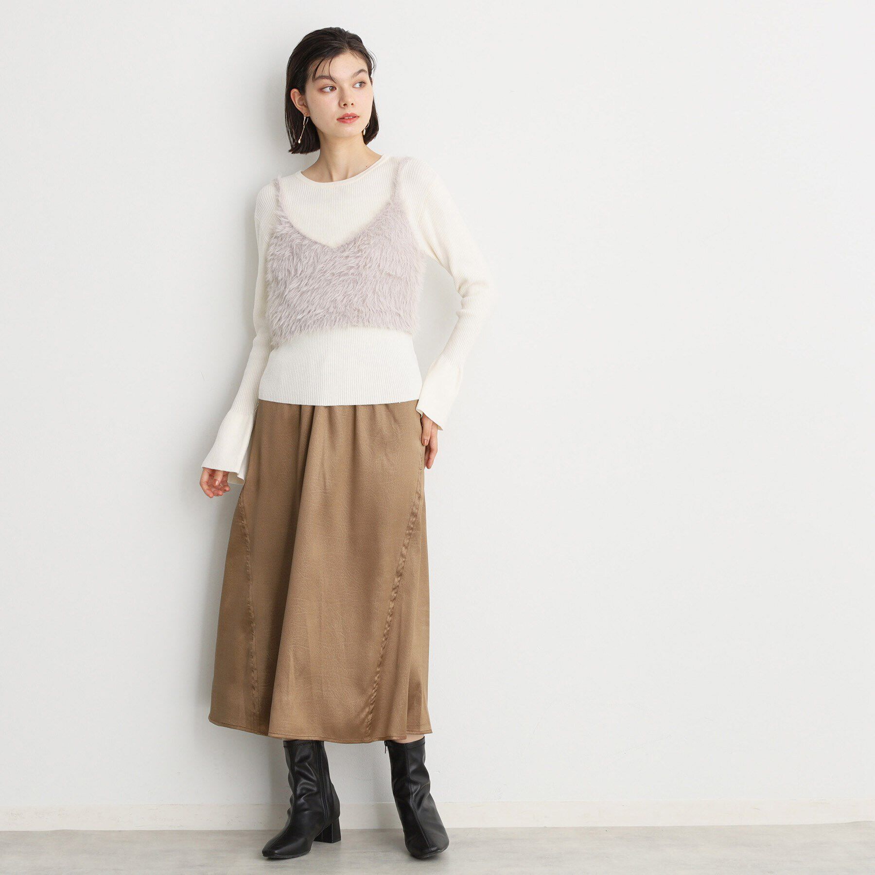 THE SHOP TK「【＠BAILA掲載】ウエストリブ切替スカート/洗える」|スカート|