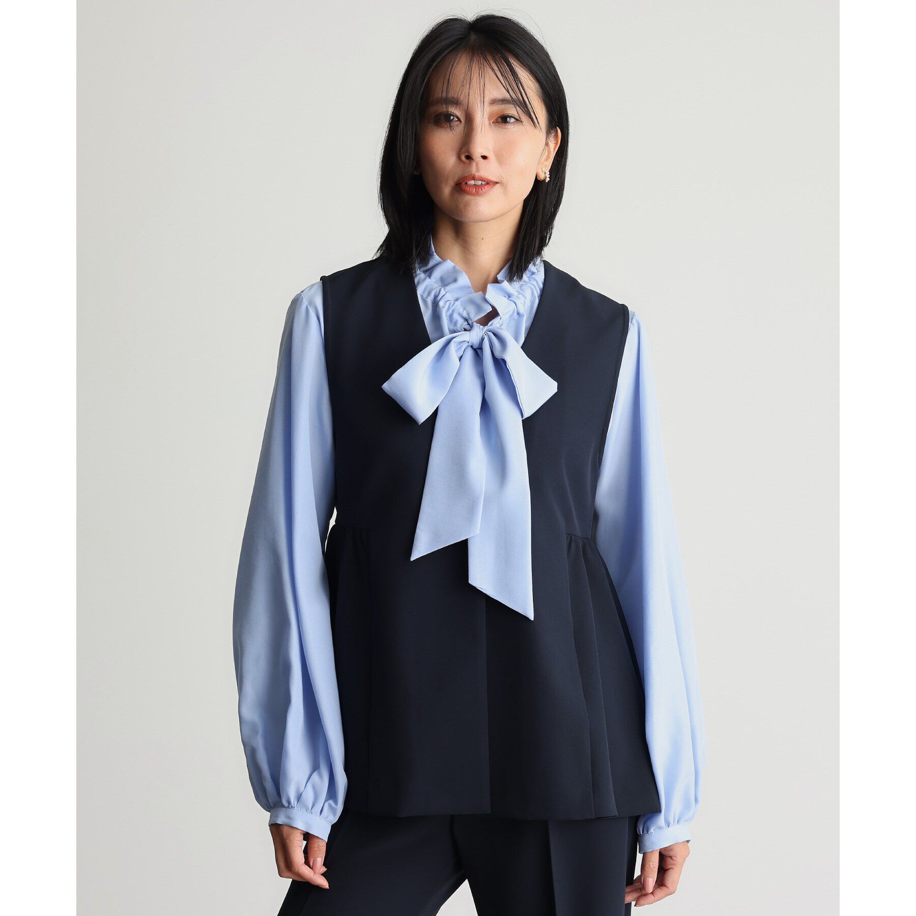 THE SHOP TK「【汚れ＆シワが付きにくい/セレモニー/通勤】ダブルクロスジレ/洗濯機OK」|ベスト・ジレ|