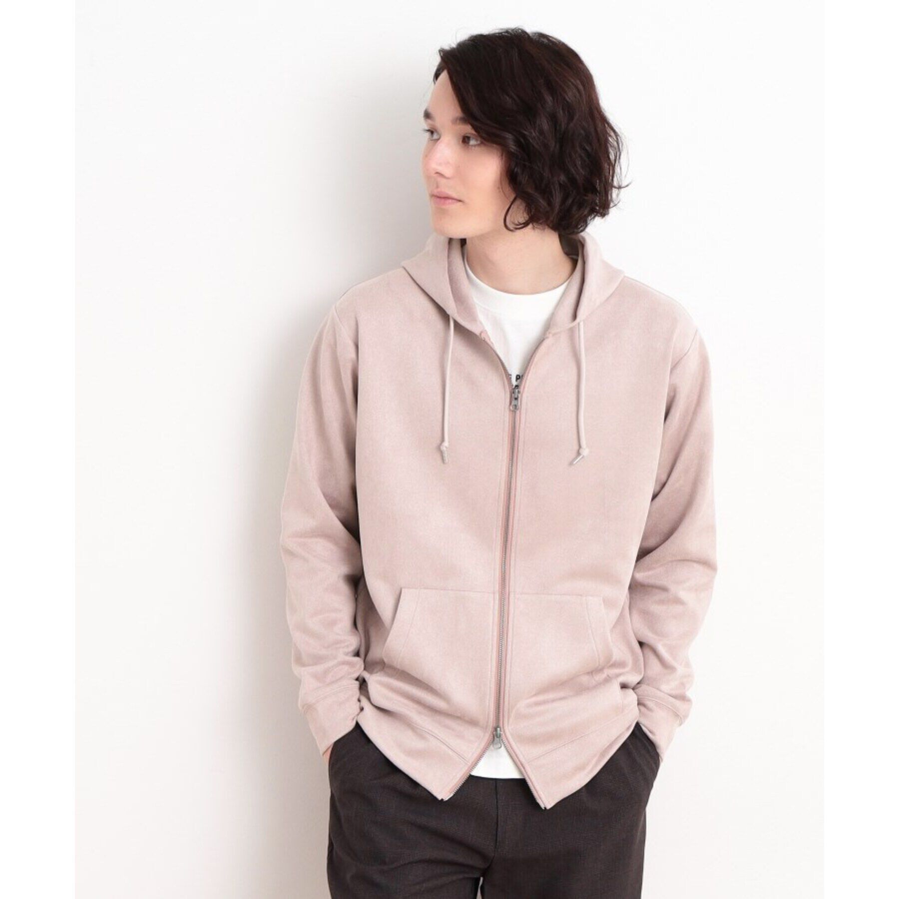 THE SHOP TK「スウェードタッチダンボールジップパーカ」|パーカー|