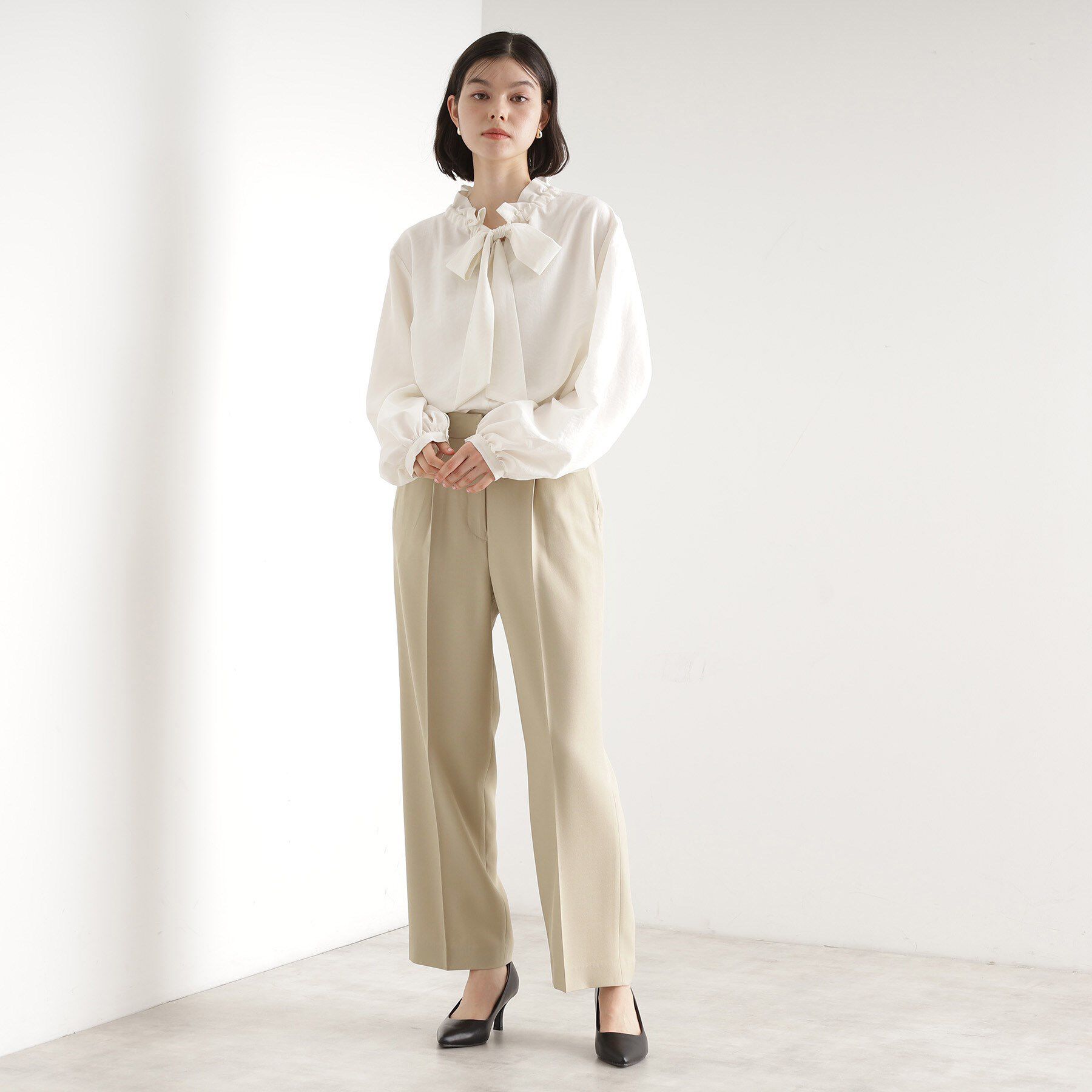 THE SHOP TK「【セットアップ可】セミワイドパンツ/洗える」|その他|