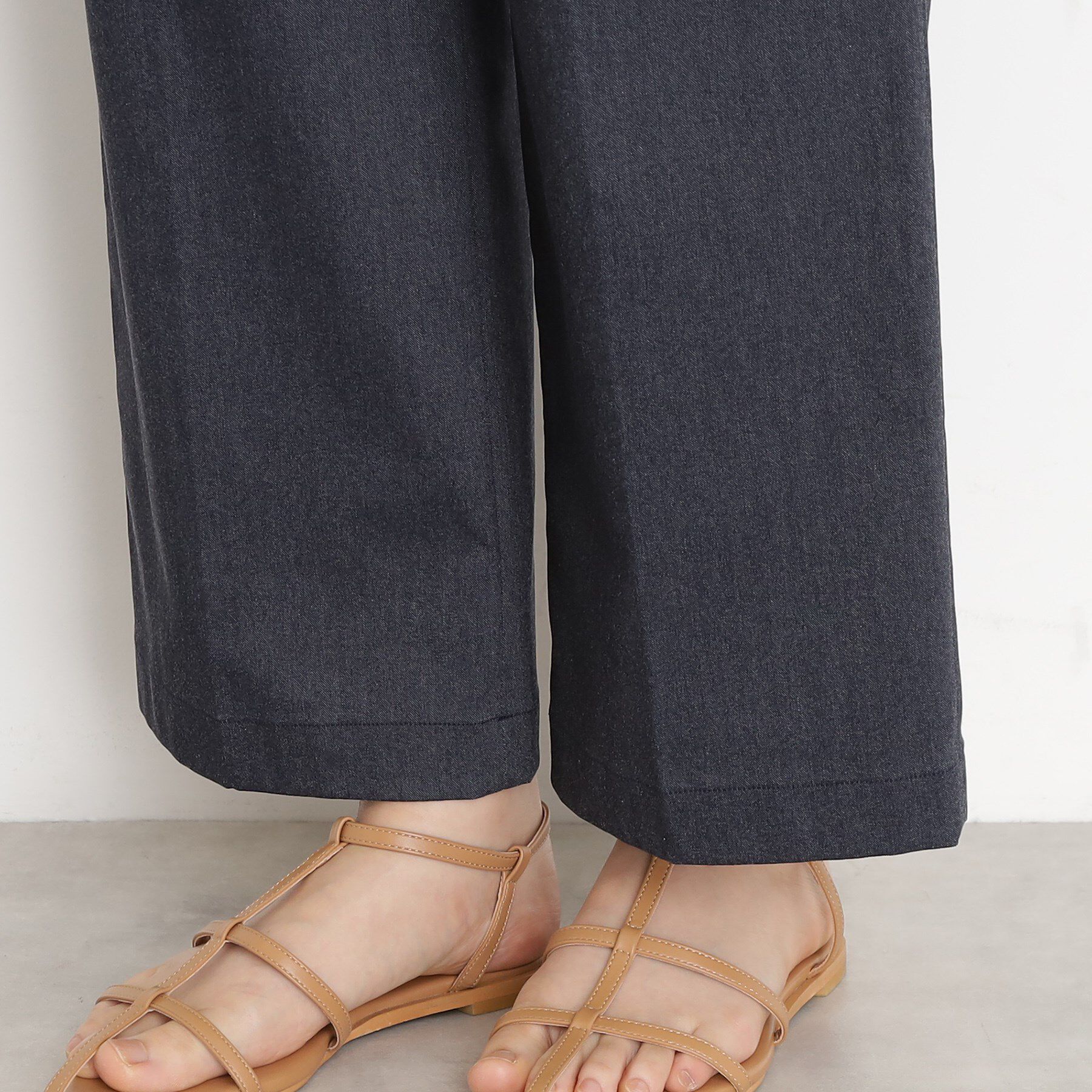 THE SHOP TK「【XS-XLサイズ/ラクに穿ける】ハイパーストレッチワイドパンツ/接触冷感/洗える」|その他|