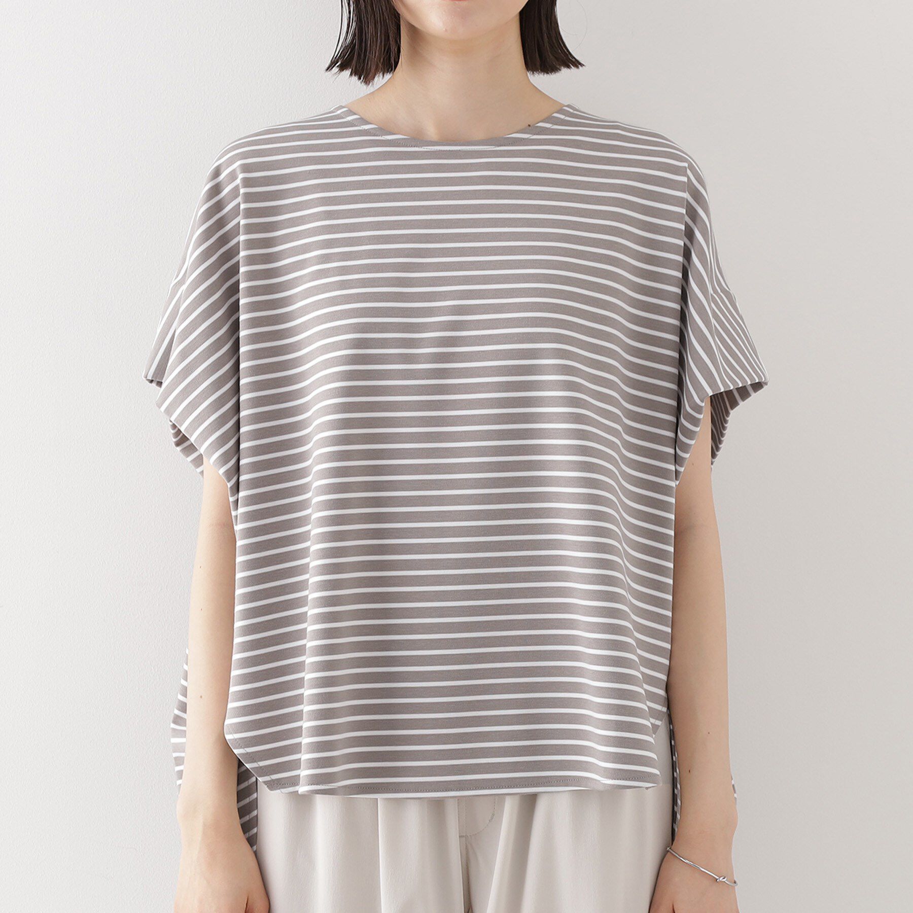 THE SHOP TK「ポンチボリュームプルオーバー【体型カバー/洗える/シワになりにくい】」|Tシャツ・カットソー|