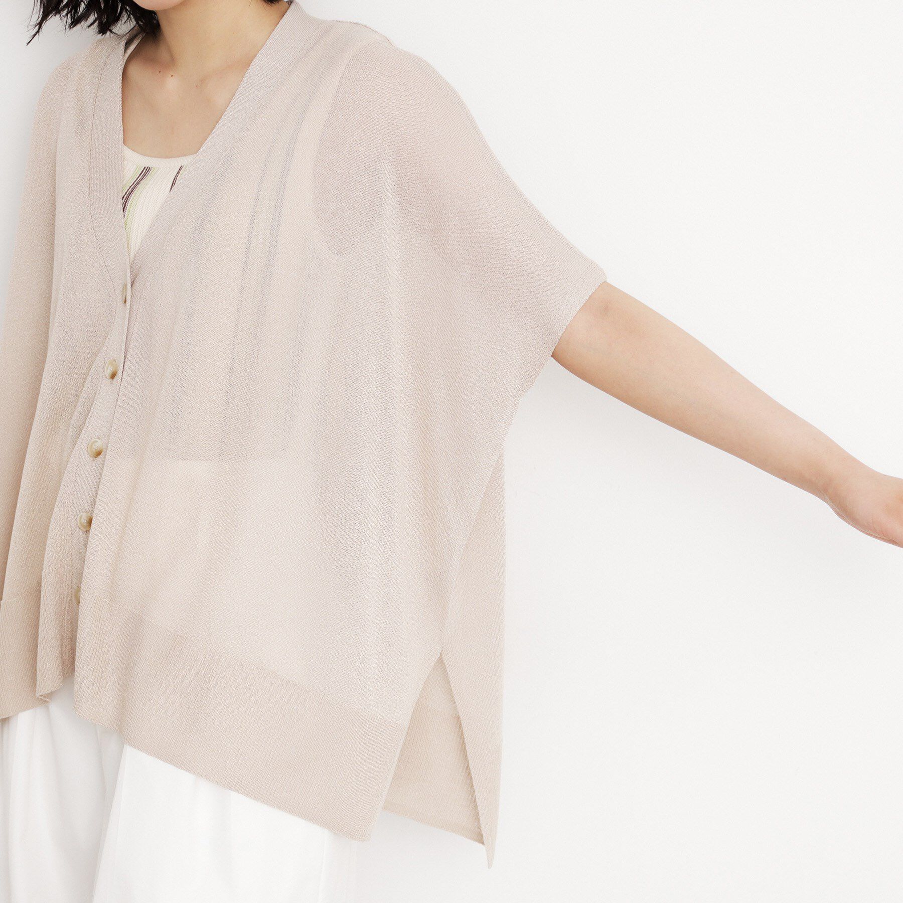 THE SHOP TK「ポンチョカーディガン【洗える/体型カバー】」|カーディガン|