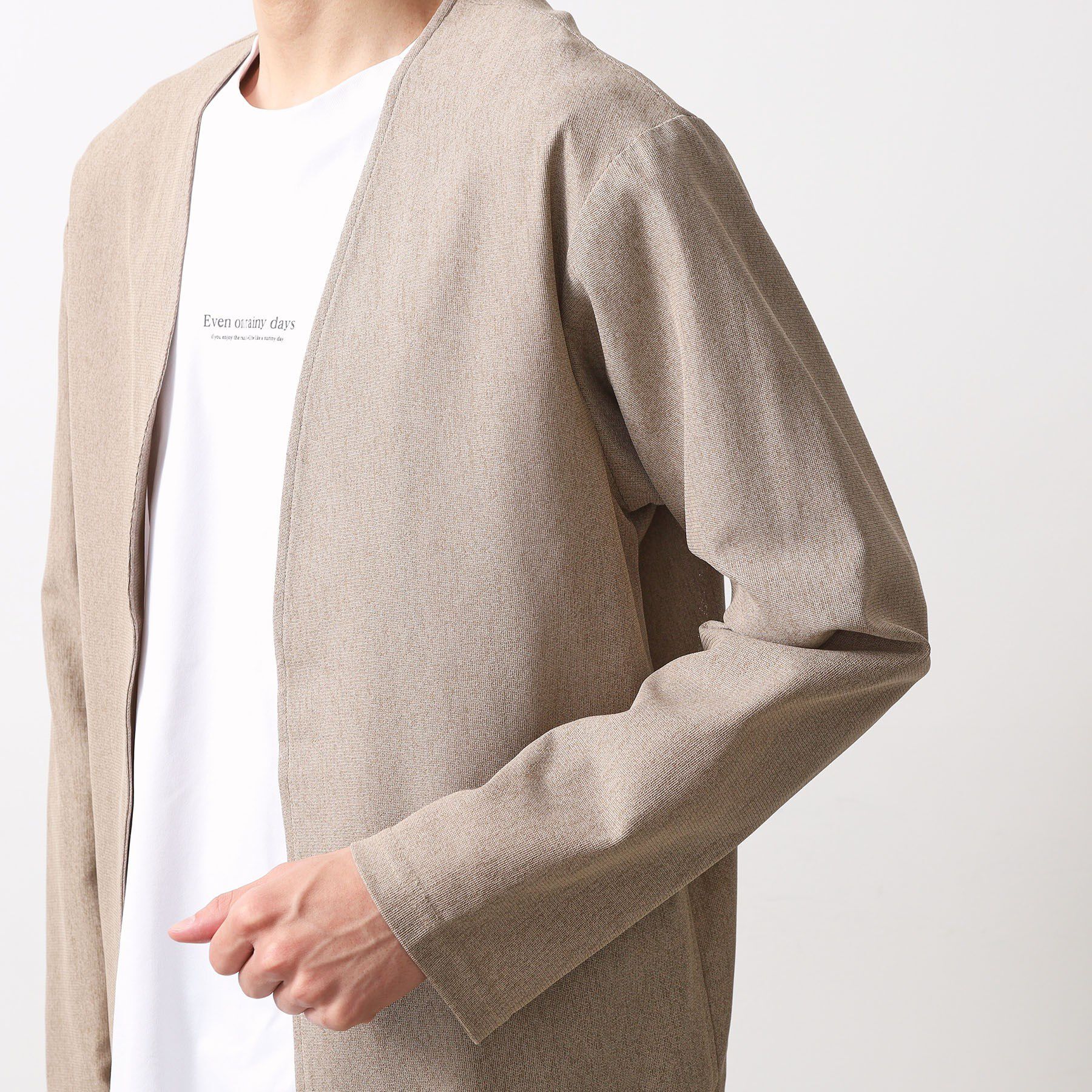 THE SHOP TK「シャリルジャージカーディガン 洗濯機OK/吸水速乾/イージーケア/セットアップ可」|カーディガン|