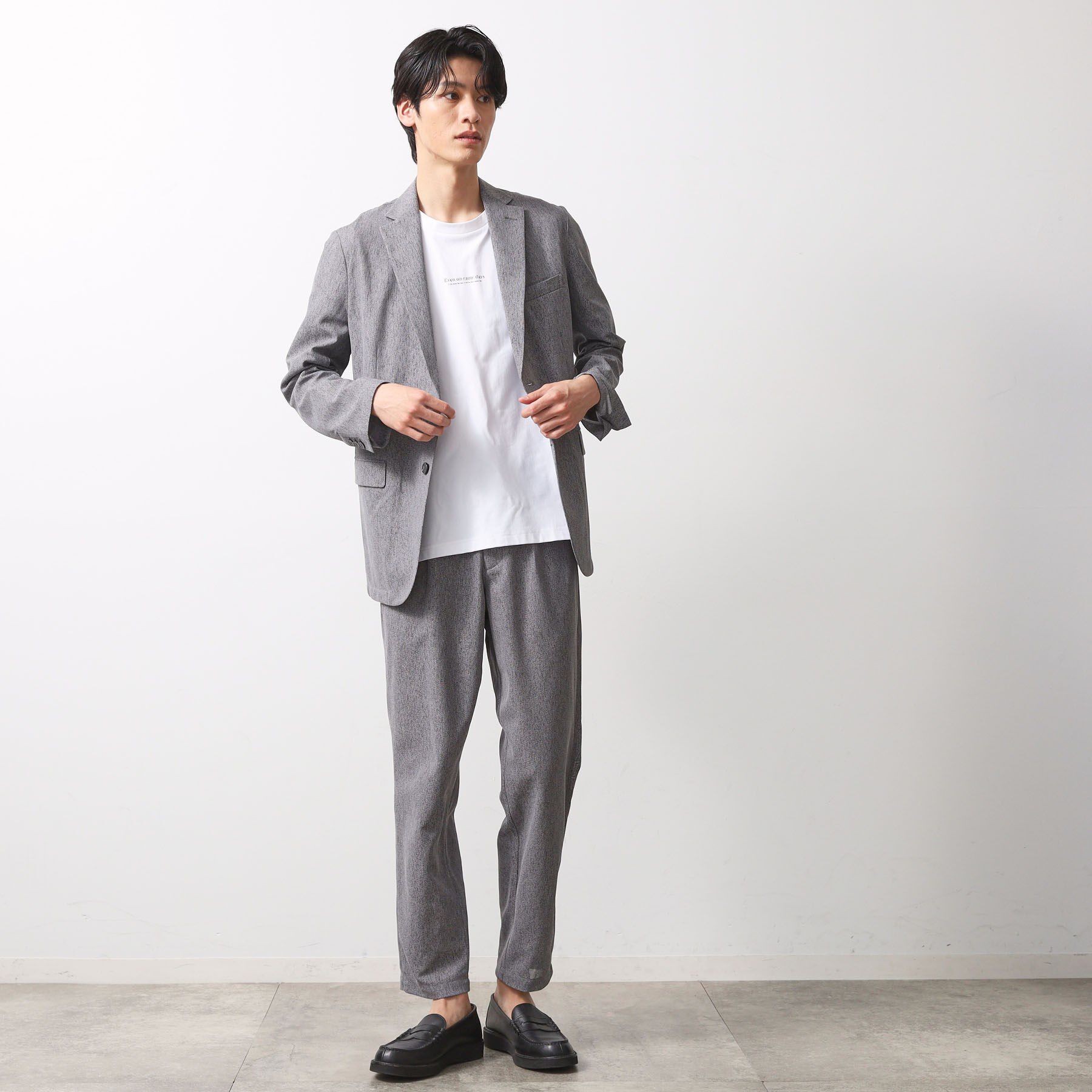 THE SHOP TK「シャリルジャージジャケット　洗濯機OK/吸水速乾/イージーケア/セットアップ可」|テーラードジャケット|