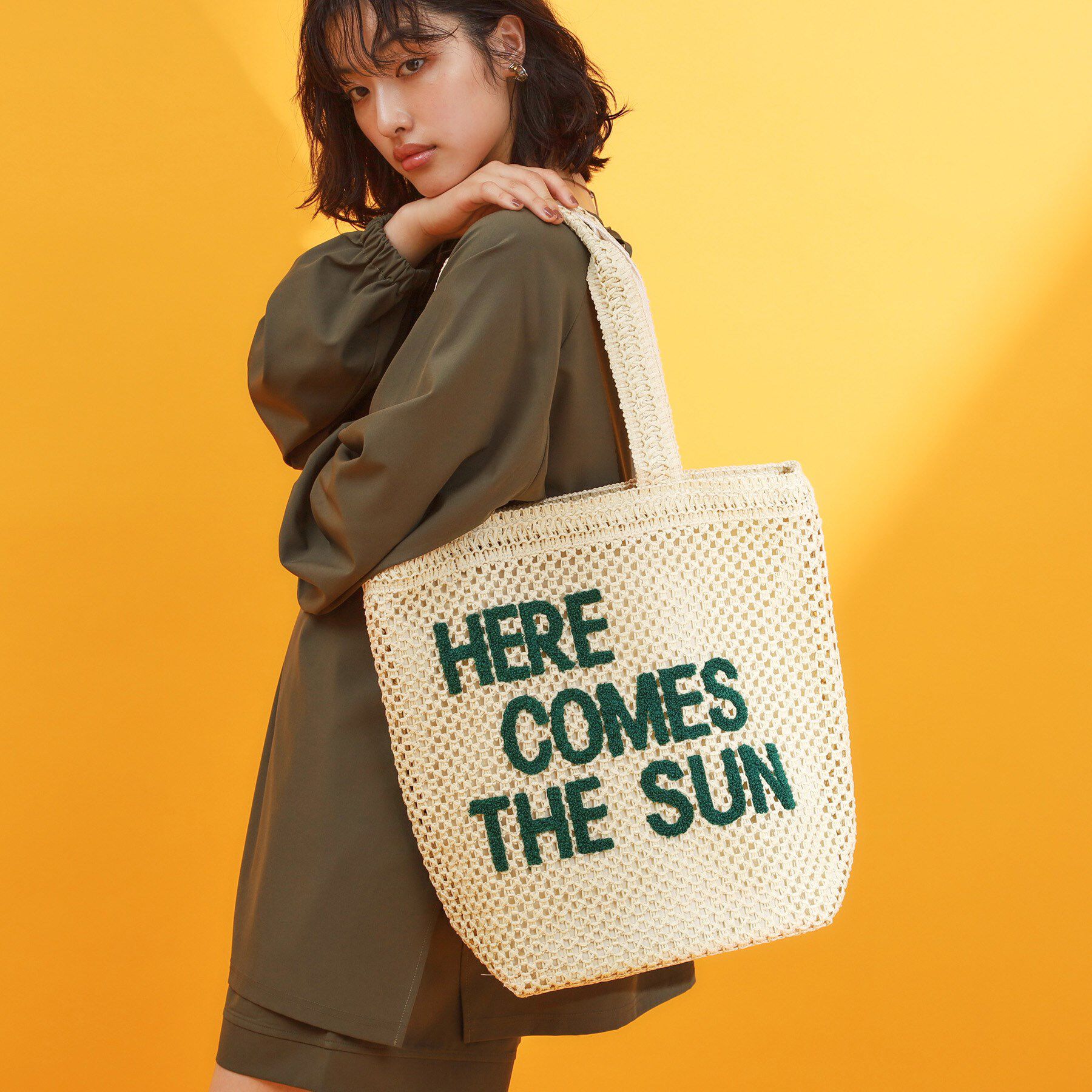 THE SHOP TK「カラーロゴ雑材トートバッグ」|トートバッグ|