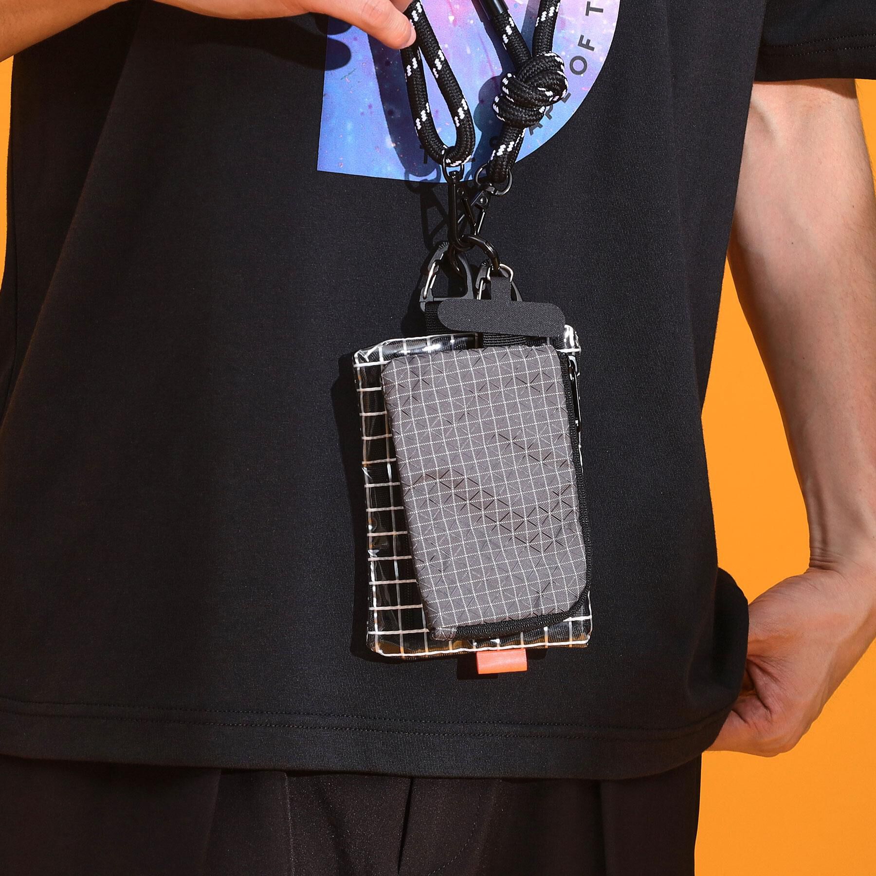 THE SHOP TK「3連ミニショルダーバッグ クリアポーチ＋ミニウォレット＋スマホホルダー【ユニセックス】」|ストラップ|