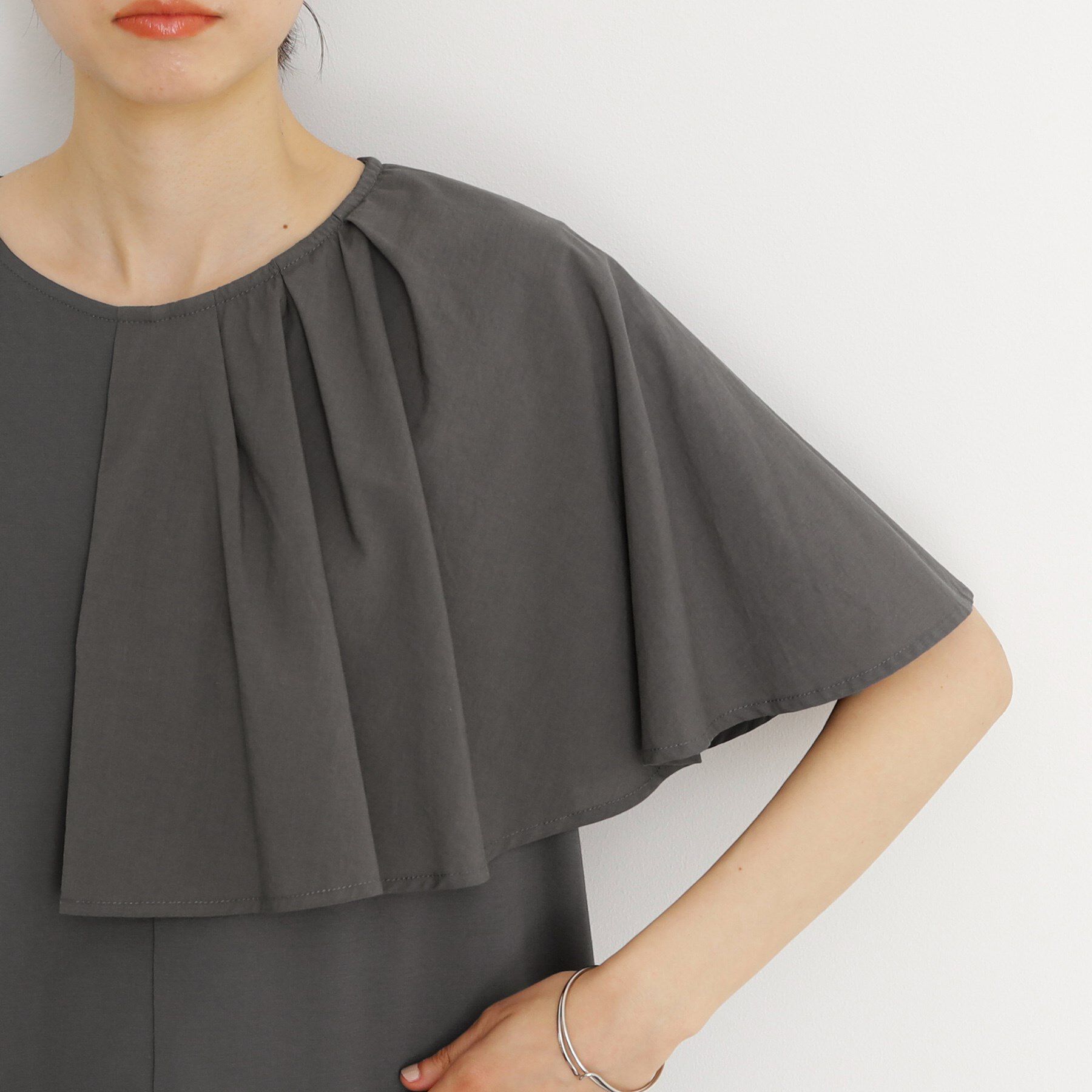 THE SHOP TK「アシメケープ風プルオーバー【接触冷感/洗濯機OK】」|Tシャツ・カットソー|