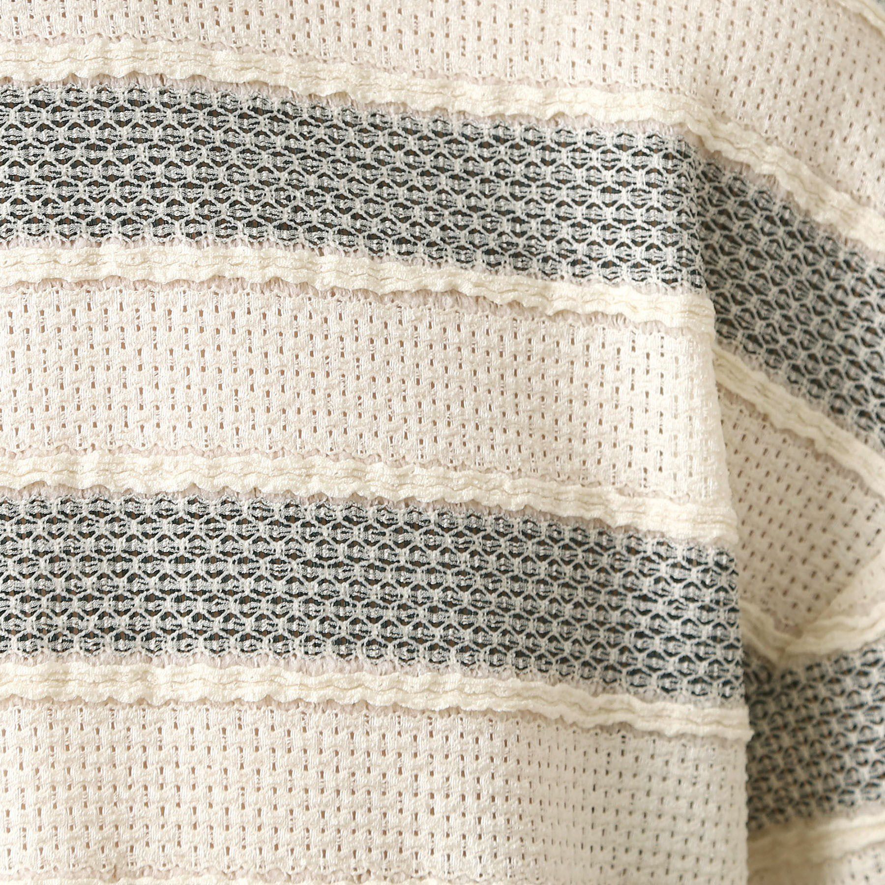 THE SHOP TK「変形ボーダー半袖Tシャツ【洗濯機OK】」|Tシャツ・カットソー|