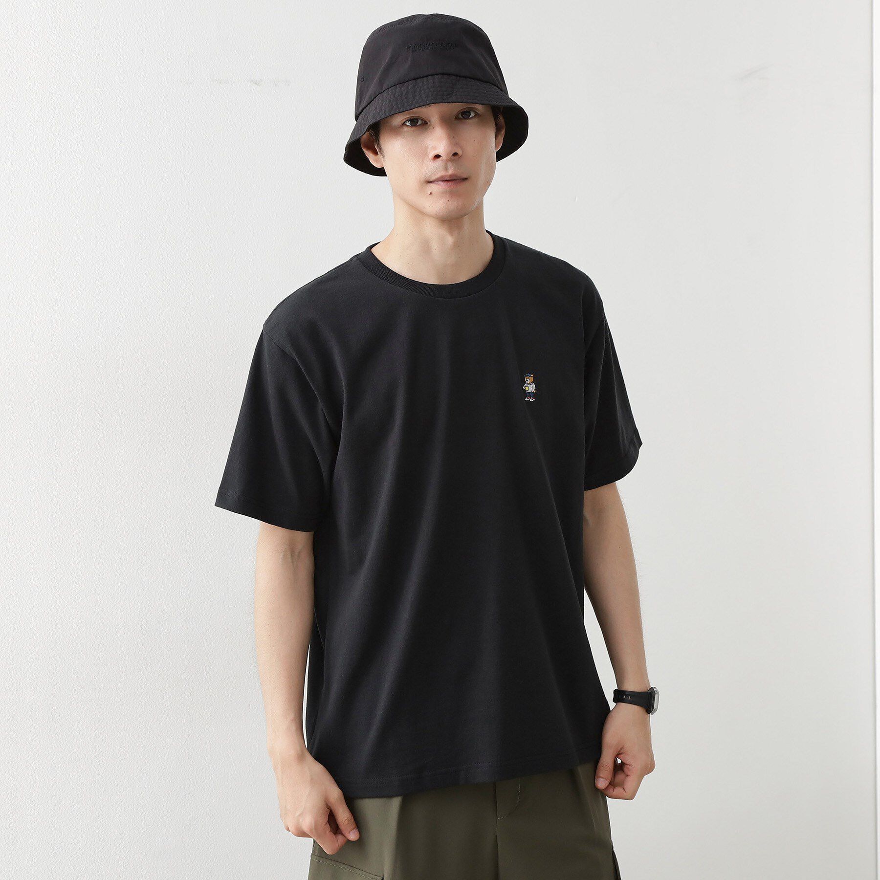 THE SHOP TK「ワンポイントベアーロゴ半袖Tシャツ【洗濯機OK】」|Tシャツ・カットソー|