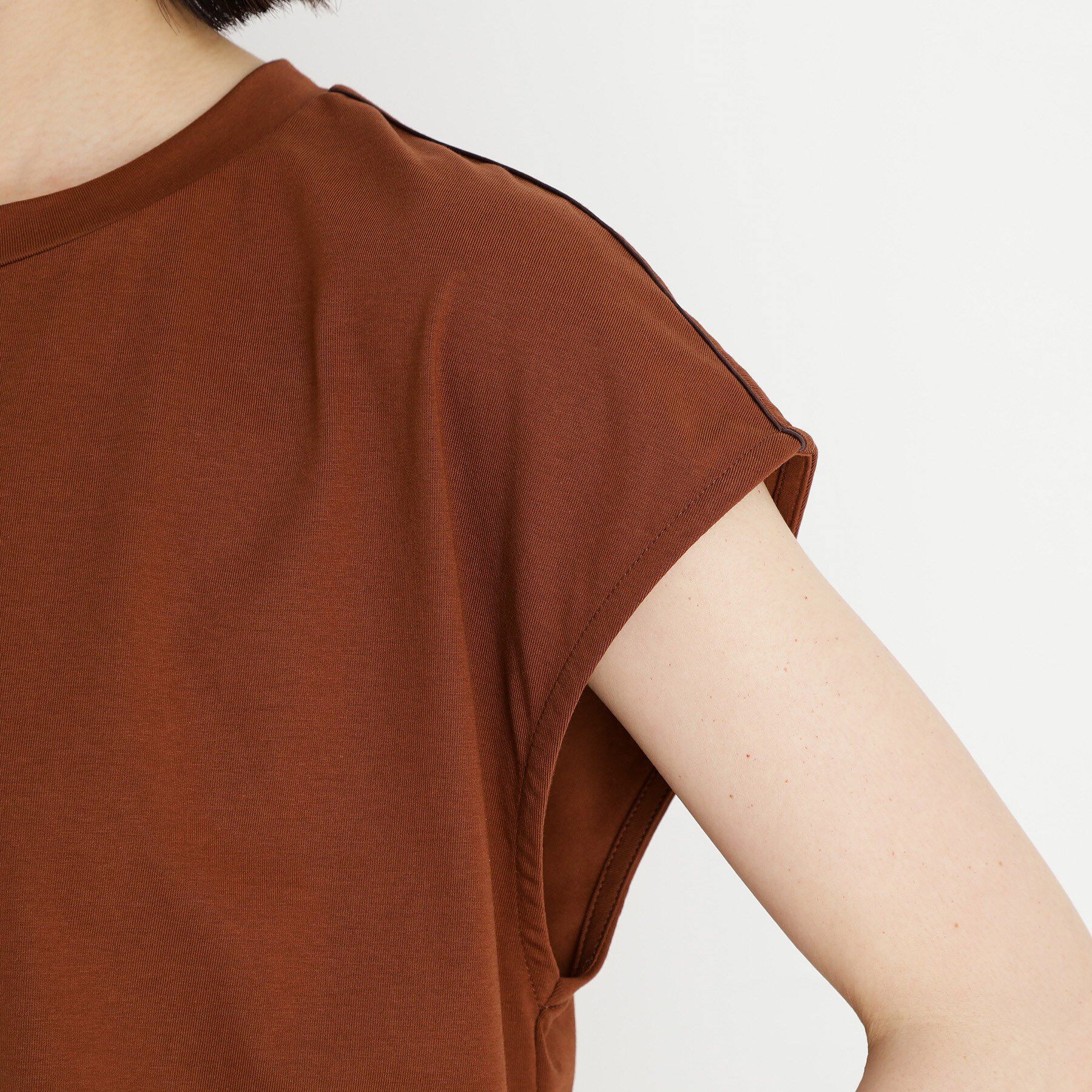 THE SHOP TK「合皮パイピングフレンチTシャツ【洗える】」|Tシャツ・カットソー|