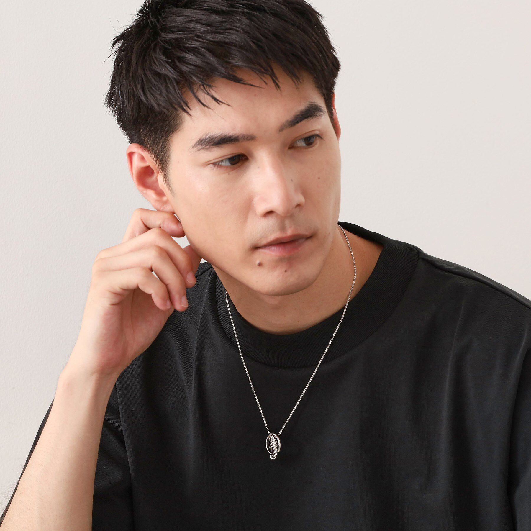 THE SHOP TK「ねじりリングネックレス」|ネックレス|