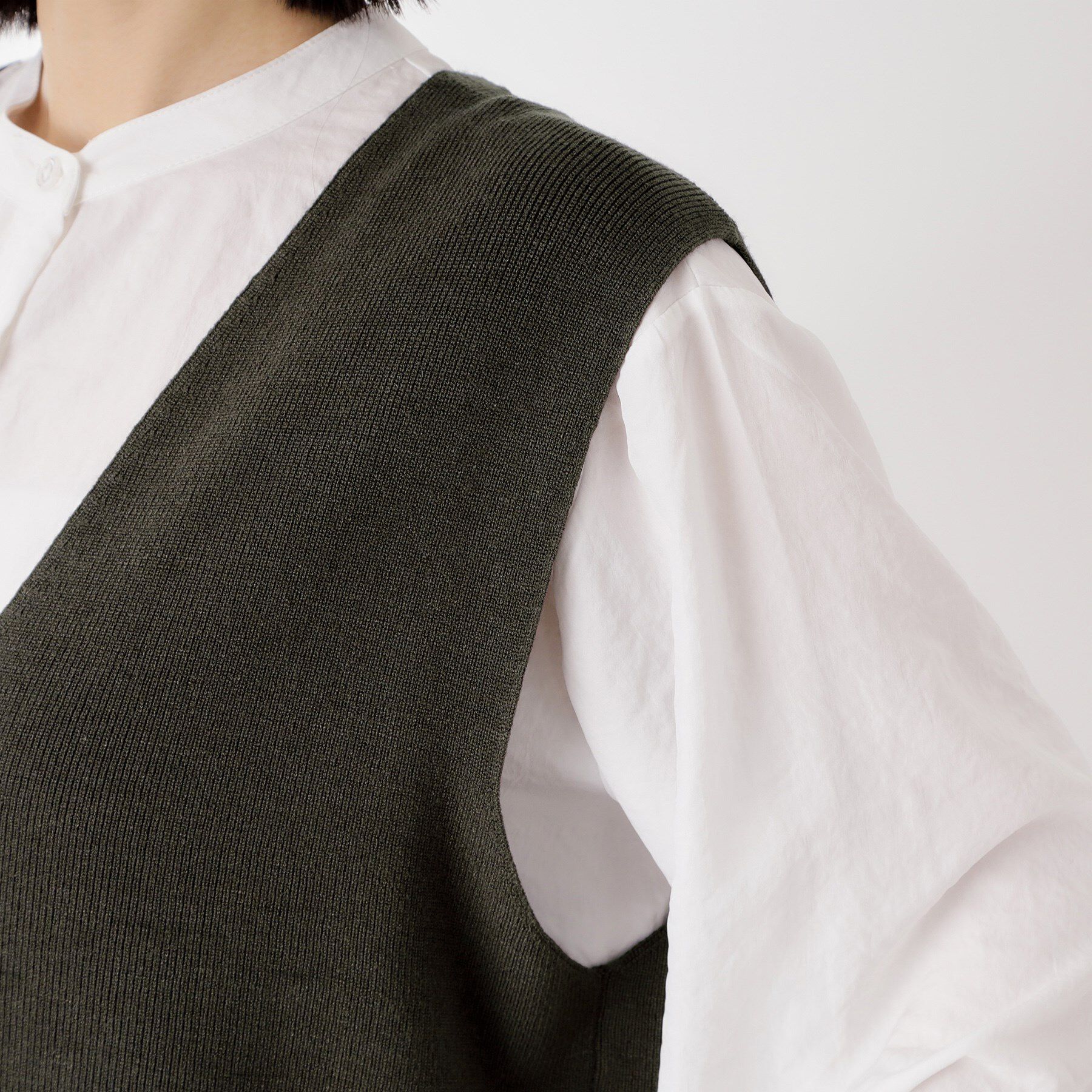 THE SHOP TK「【春まで着られる】ニットベスト＆ブラウスセット/洗濯機OK」|シャツ・ブラウス|