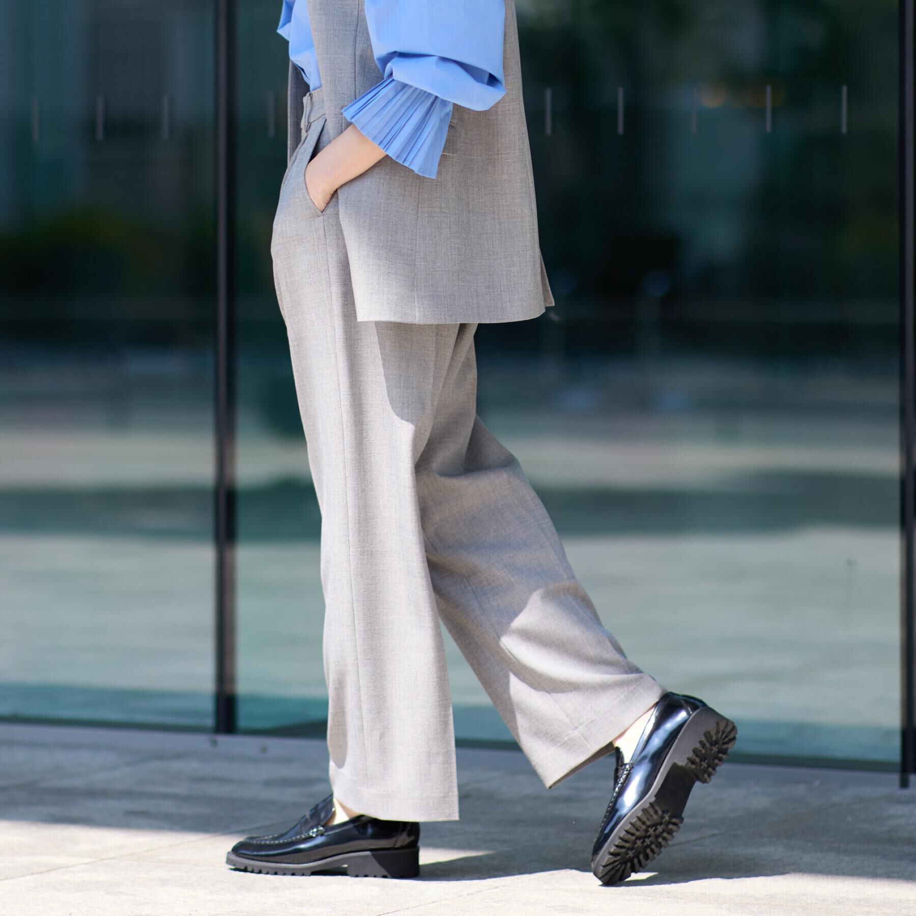 THE SHOP TK「ビジネスセミワイドパンツ【セットアップ可/洗濯機OK】/CAVIANシリーズ」|その他|