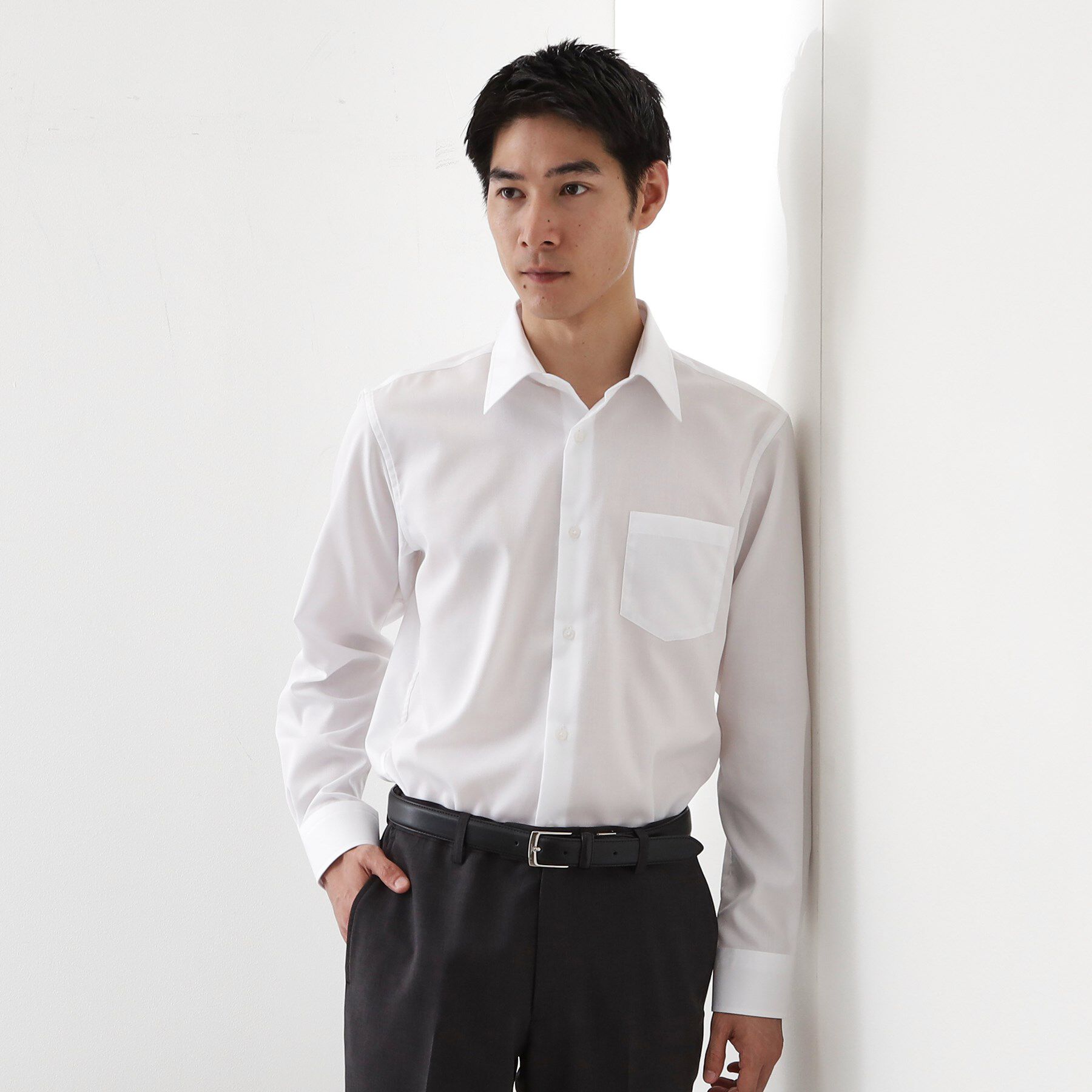 THE SHOP TK「ドレスドビーシャツ」|シャツ・ブラウス|オフホワイト(003