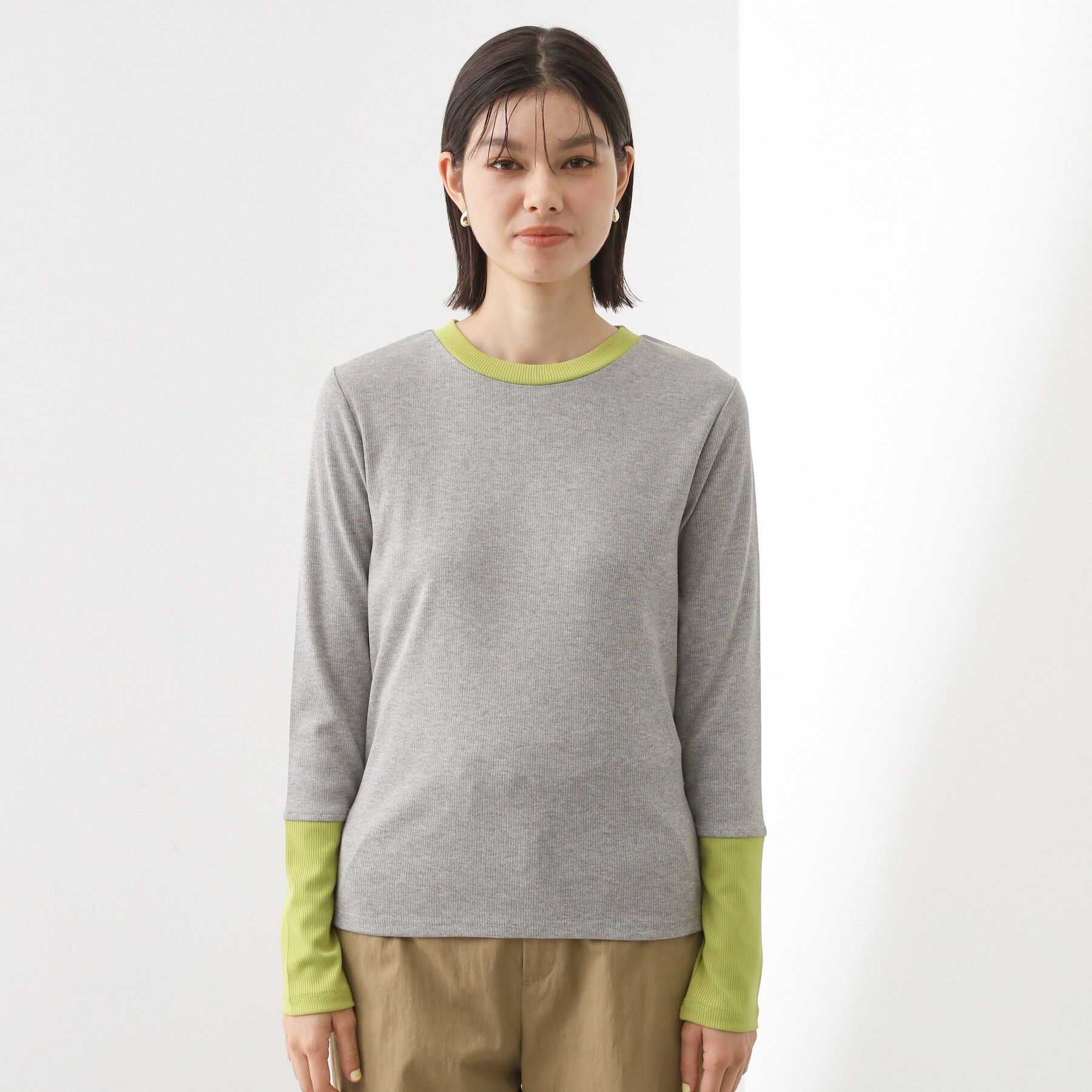 THE SHOP TK「バイカラーテレコプルオーバー」|Tシャツ・カットソー|