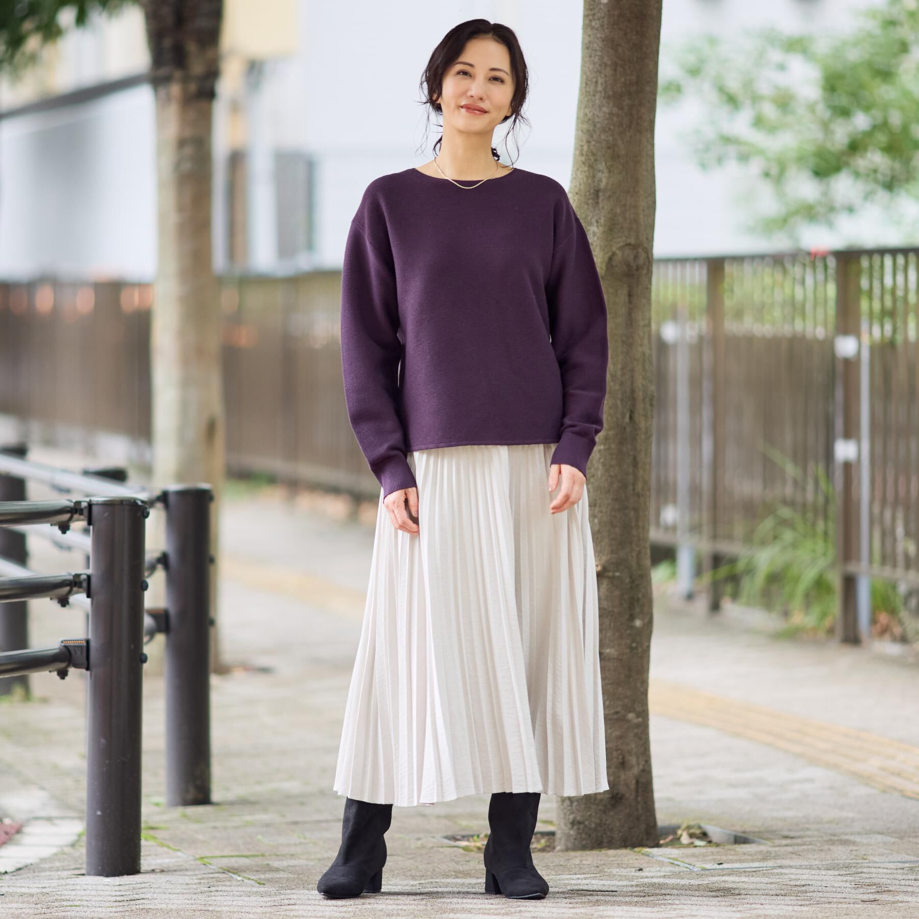 THE SHOP TK「【S-XLサイズ/選べる7色】どこから見ても美しい ガーターニット/毛玉になりにくい/洗濯機OK」|ニット・セーター|