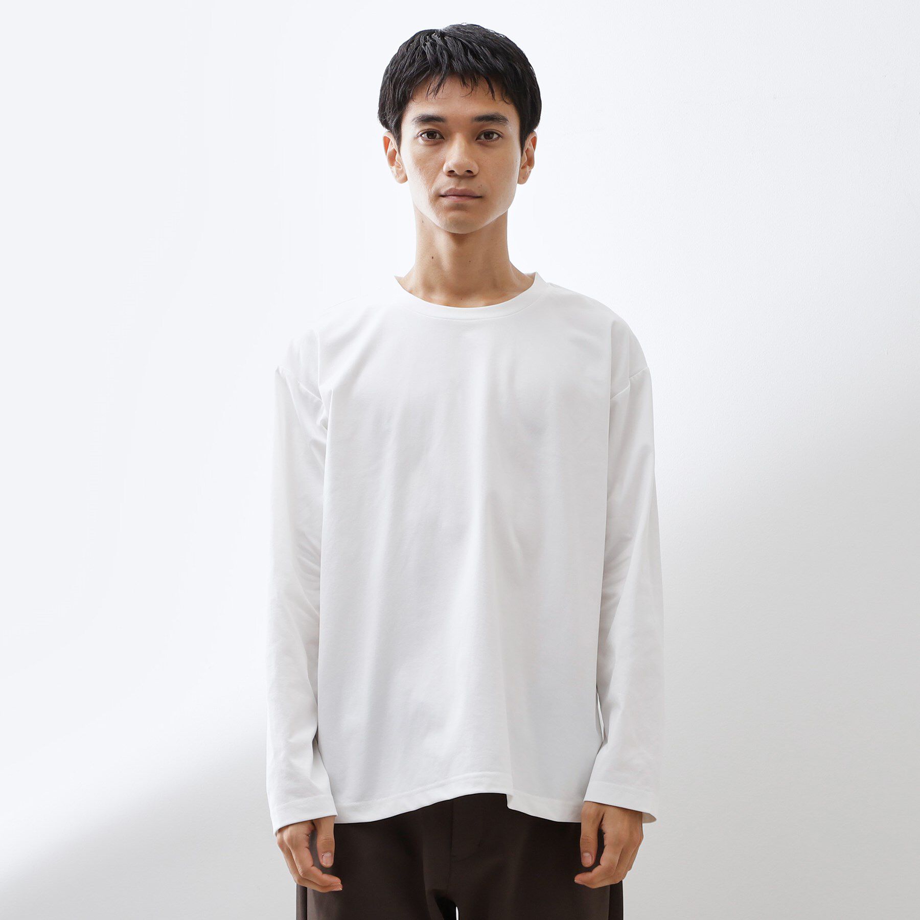 THE SHOP TK「【セットでお買い得！】モールニットカーディガン＋長袖Tシャツ　洗濯機OK/吸水速乾・毛玉になりにくい」|カーディガン|