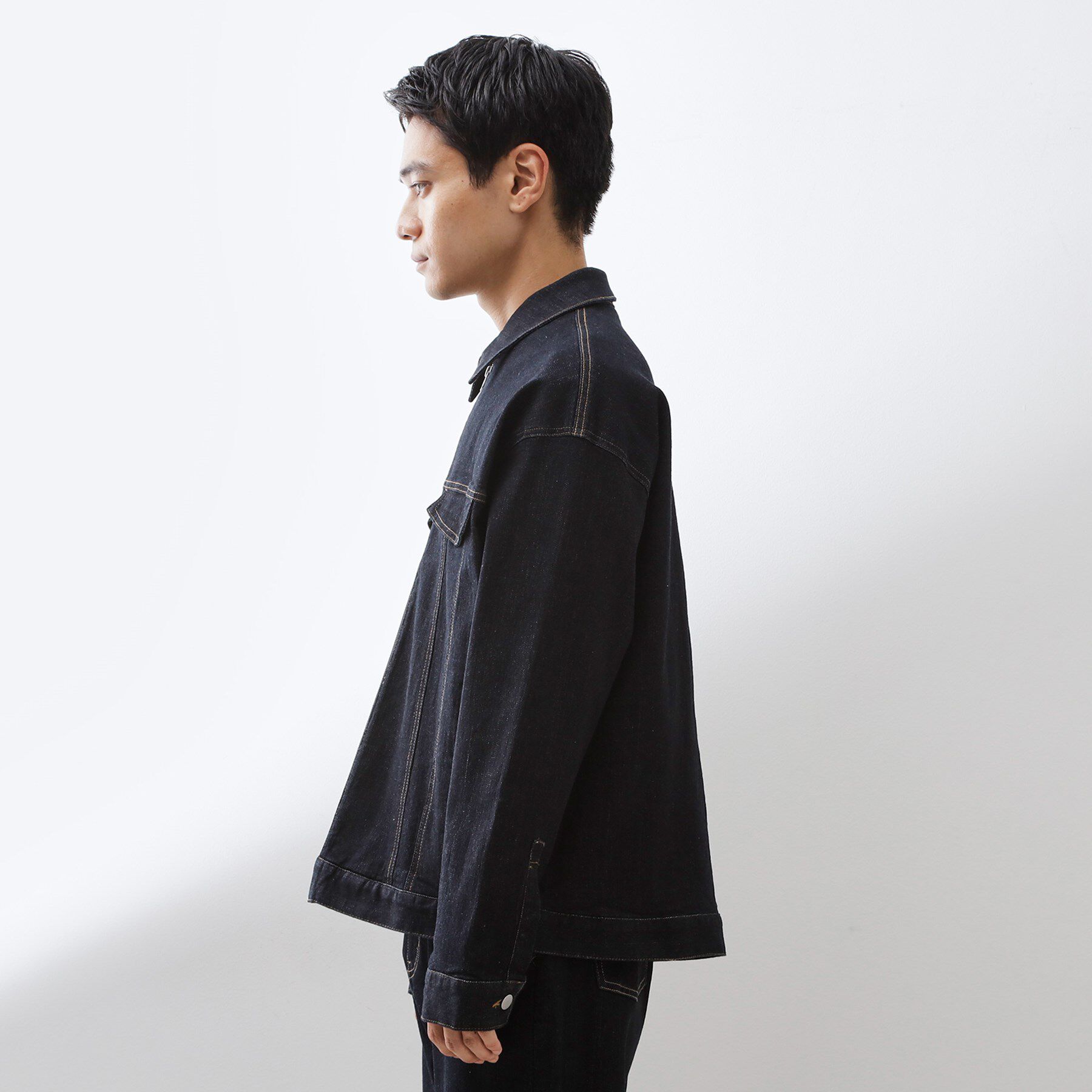 THE SHOP TK「コットンデニムブルゾン 【セットアップ可】」|デニムジャケット|